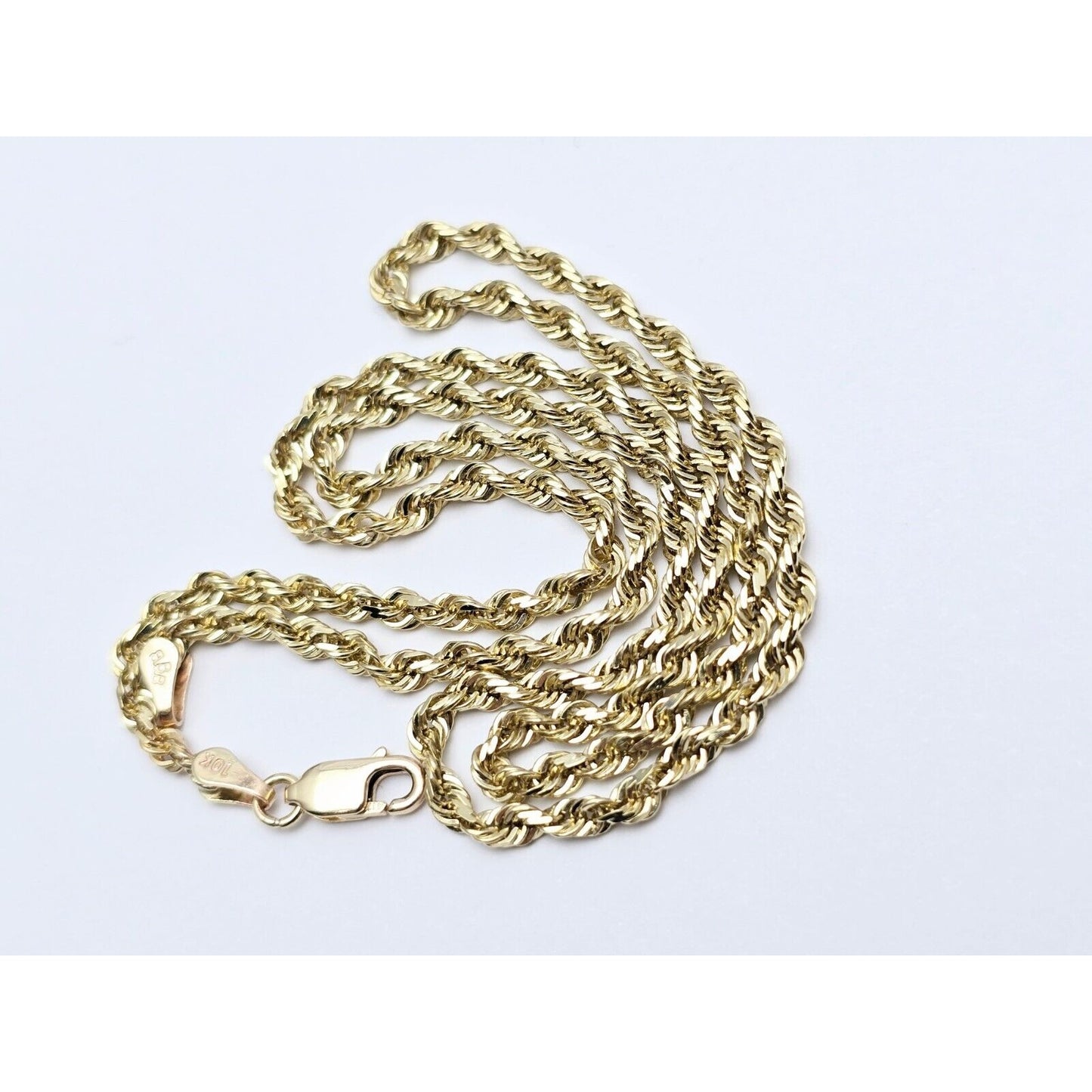 10K Yellow Gold Rope Chain Necklace