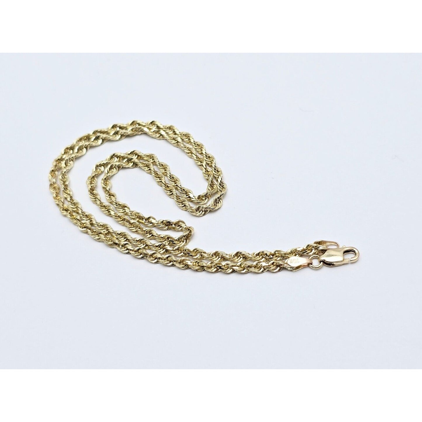 10K Yellow Gold Rope Chain Necklace