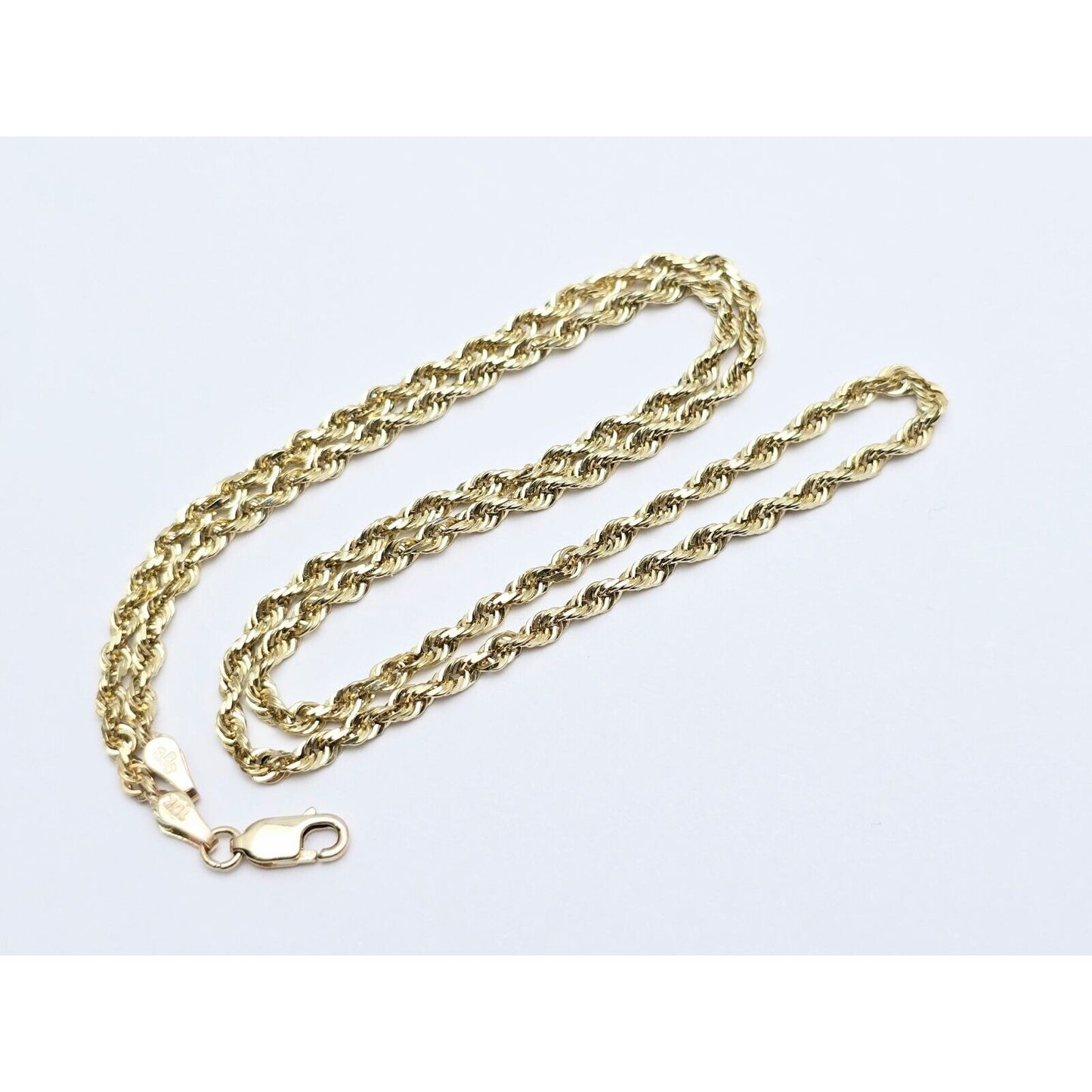 10K Yellow Gold Rope Chain Necklace