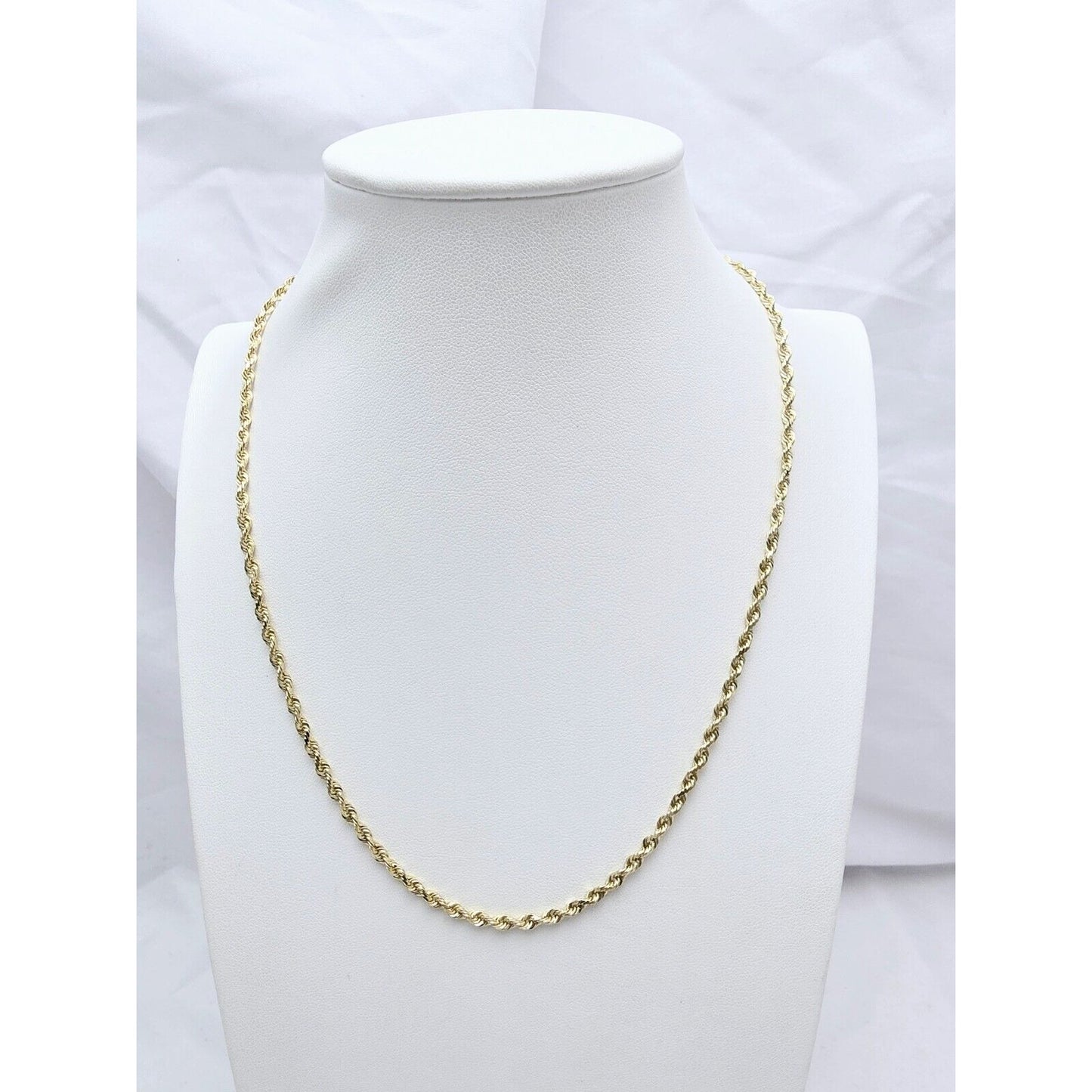 10K Yellow Gold Rope Chain Necklace