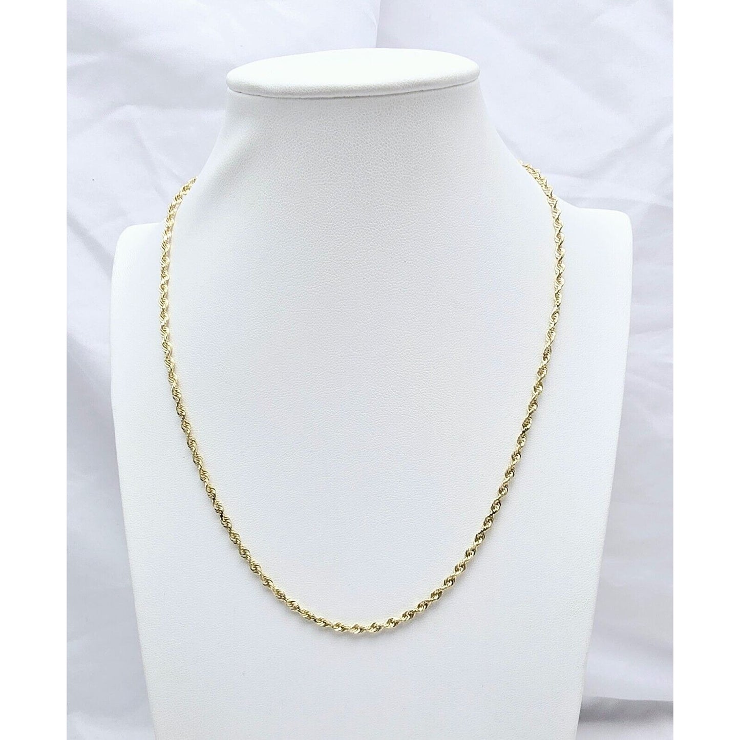 10K Yellow Gold Rope Chain Necklace