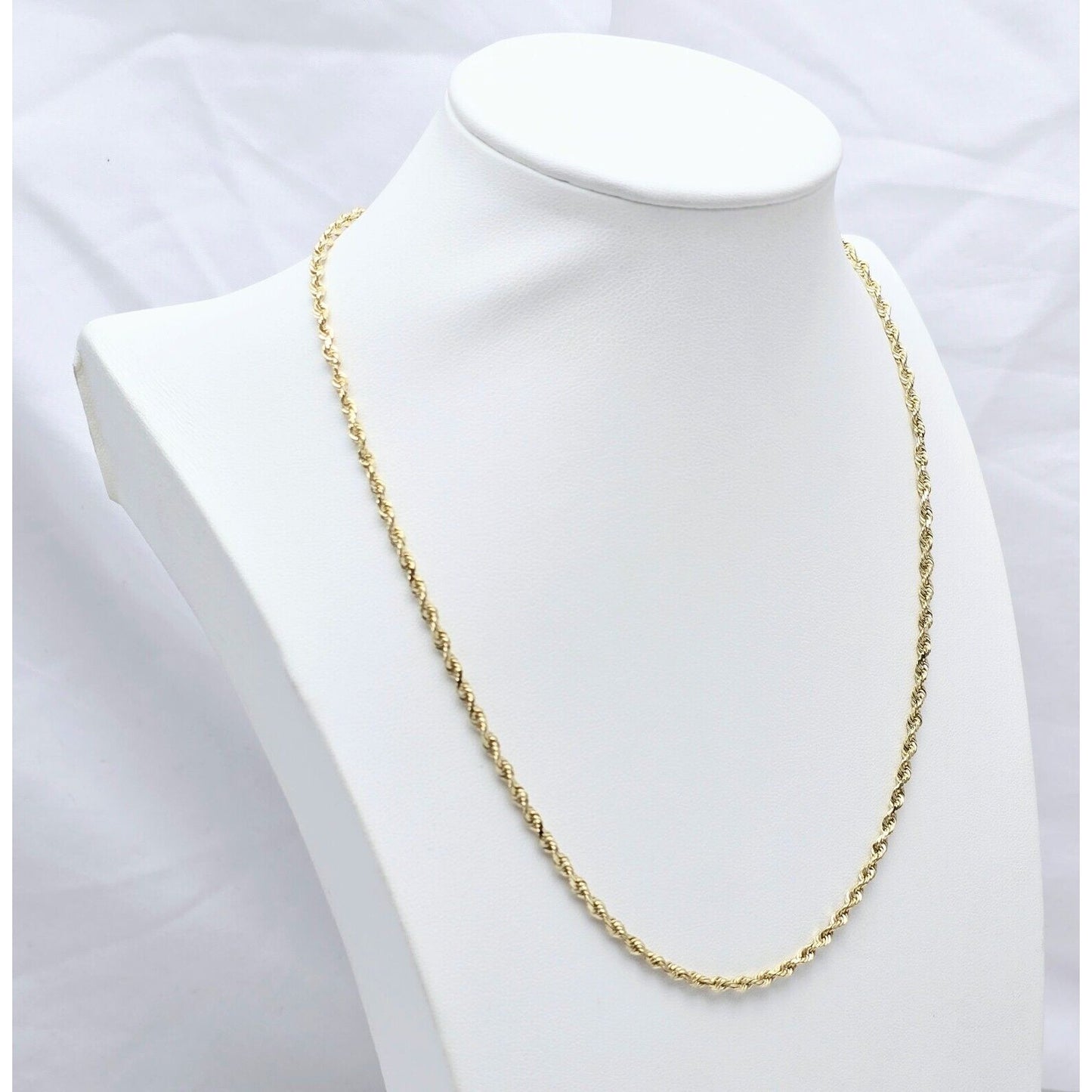 10K Yellow Gold Rope Chain Necklace