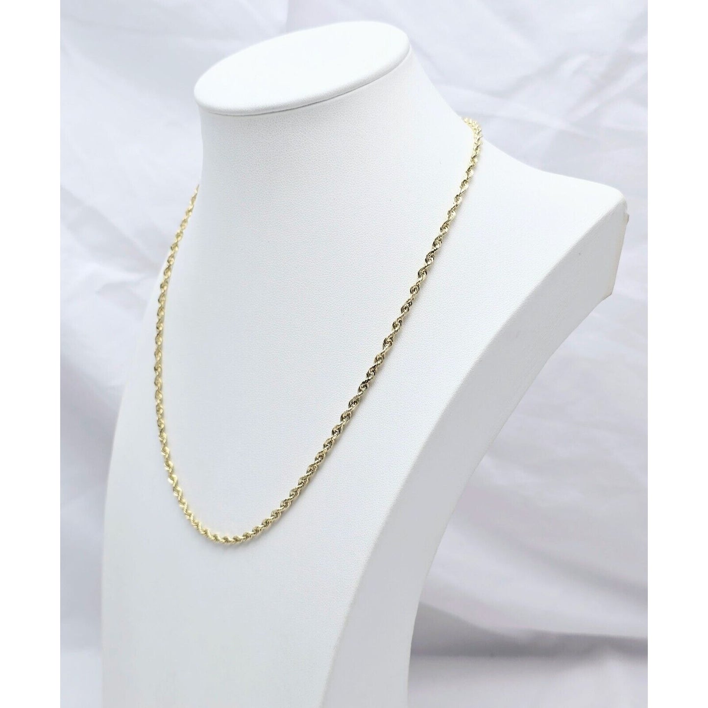 10K Yellow Gold Rope Chain Necklace