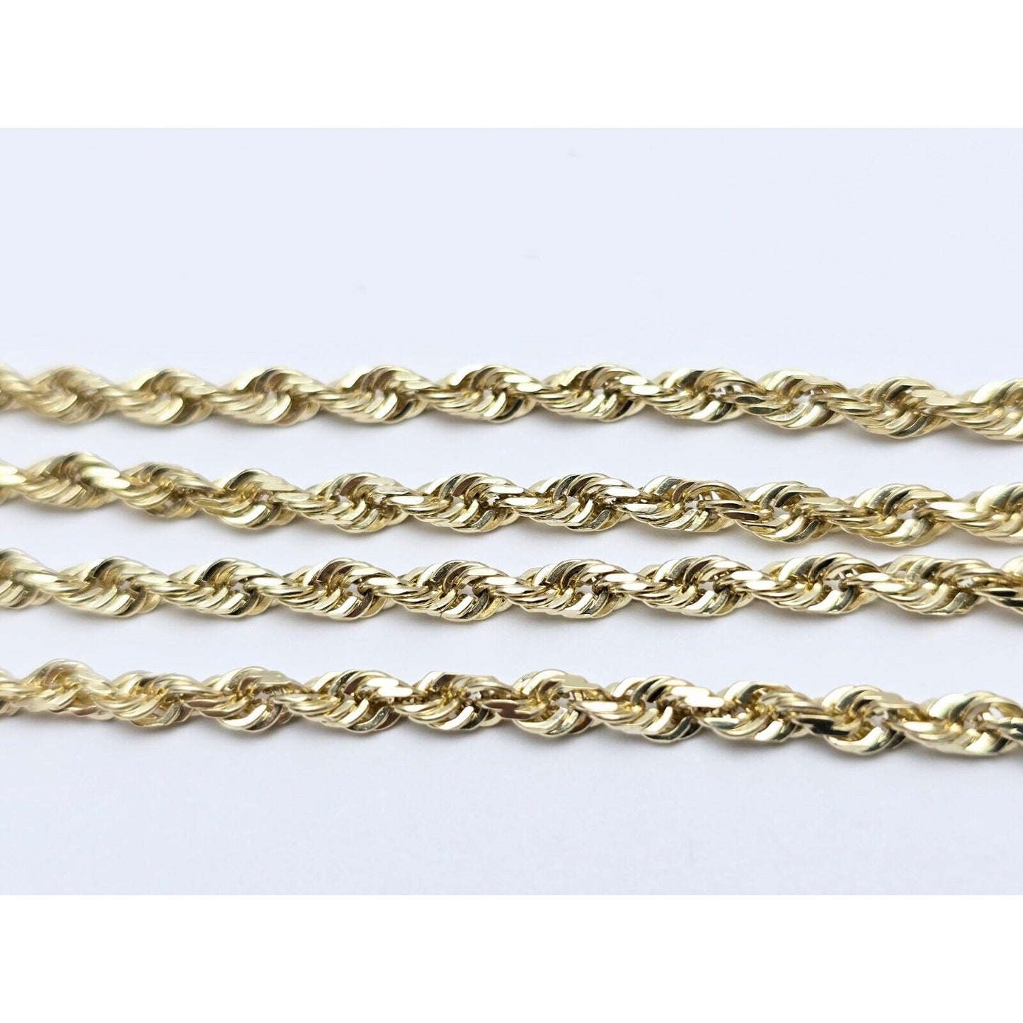 10K Yellow Gold Rope Chain Necklace