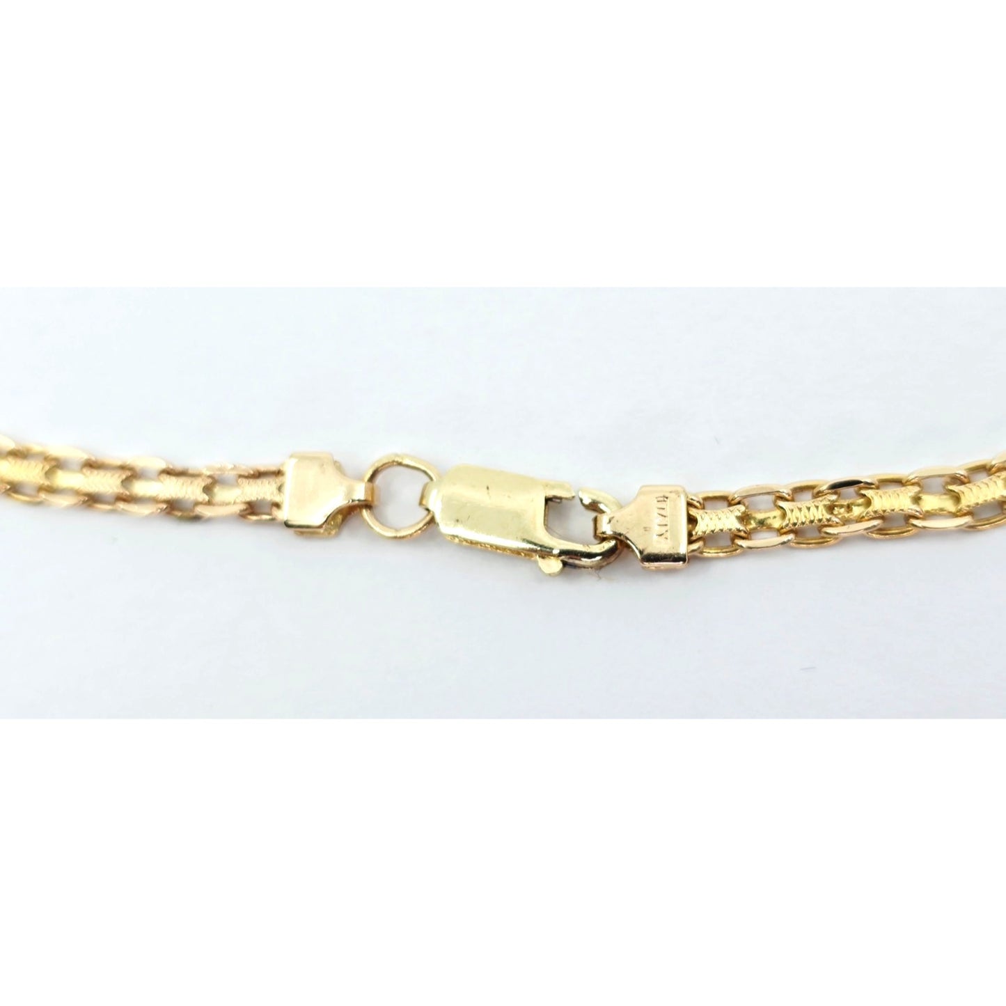 14K Yellow Gold Diamond & Blue Spinel Tennis Link Bracelet