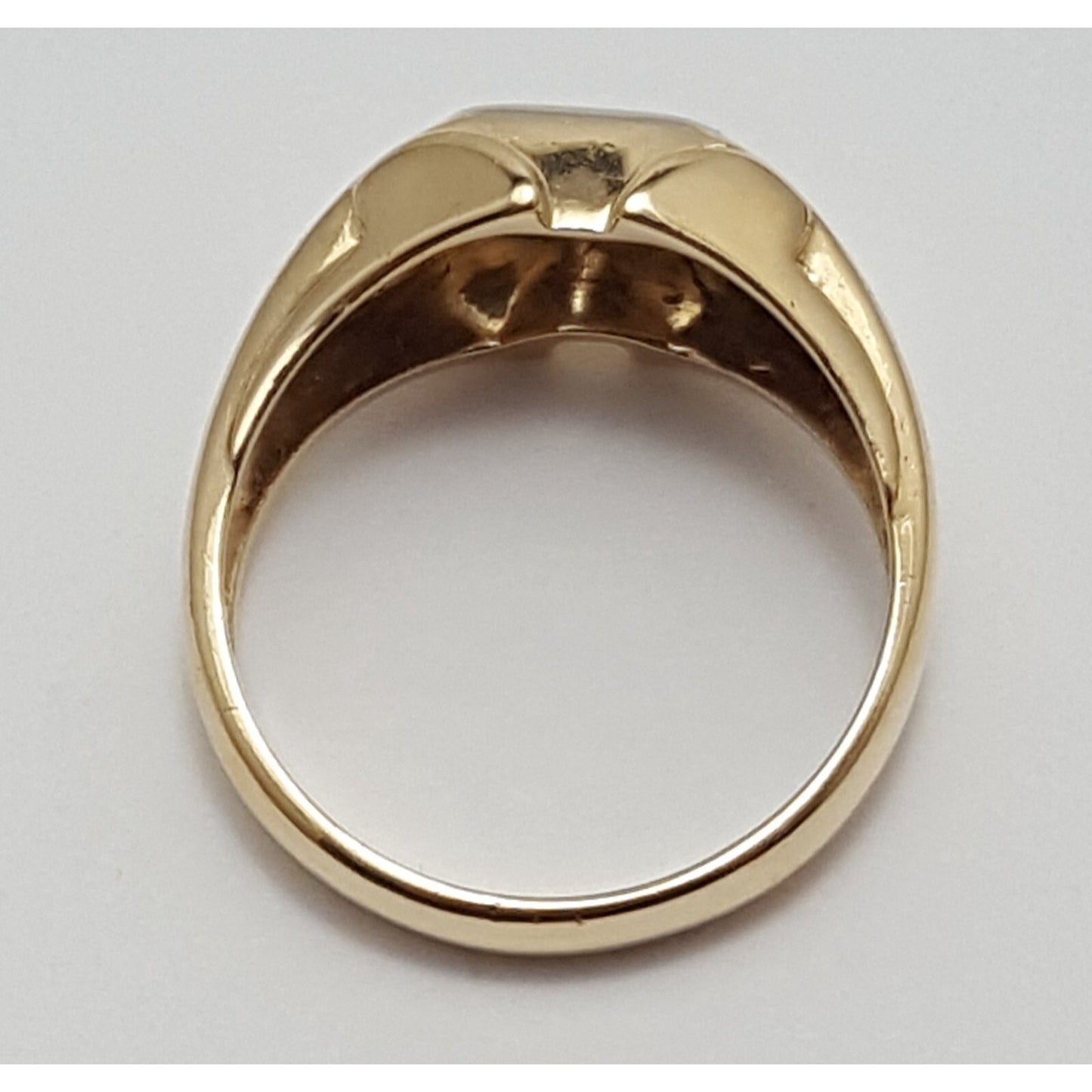 14K Two Tone Gold Mens Diamond Ring