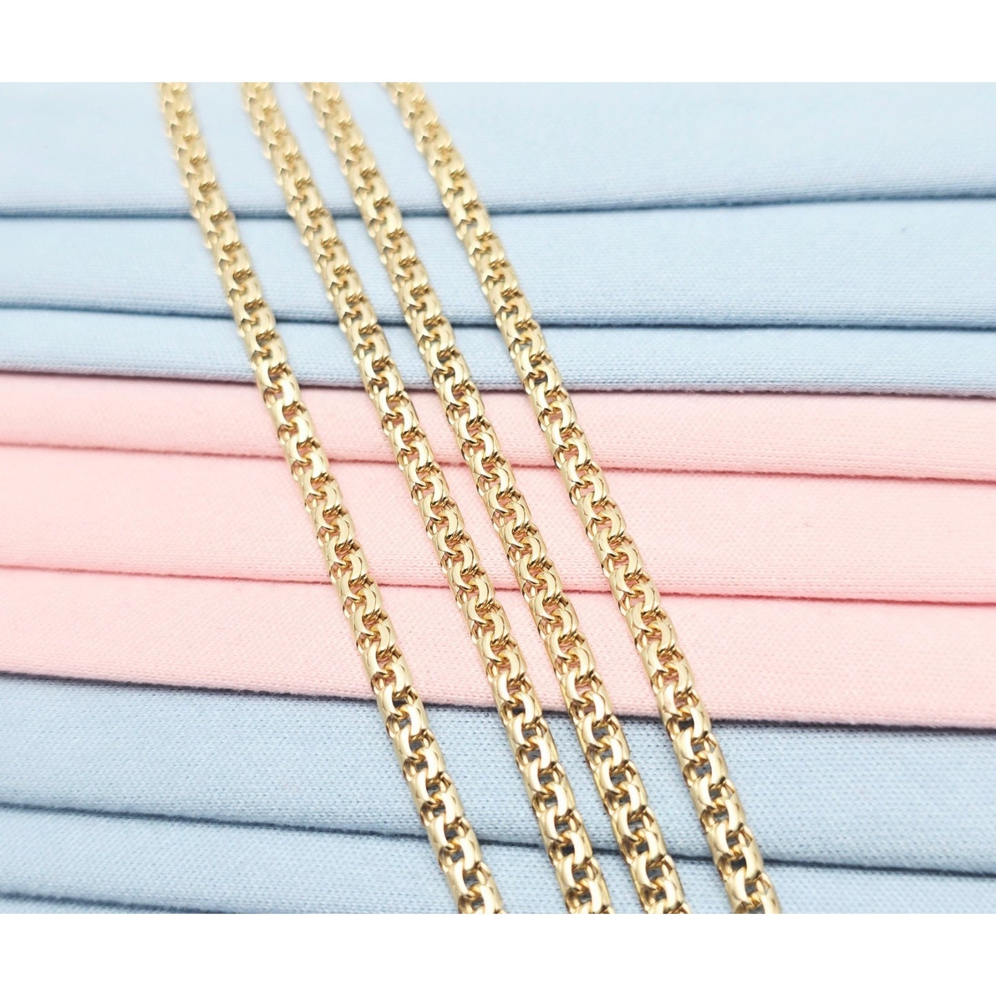 14K Yellow Gold Bismark Link Chain Necklace