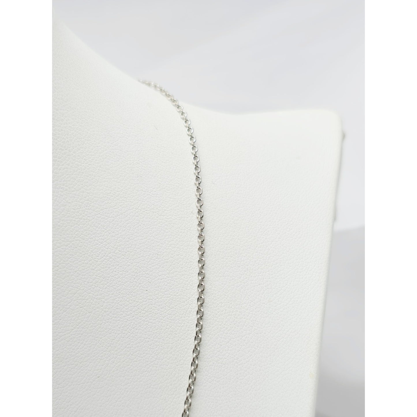 14K White Gold Cable Link Chain Necklace