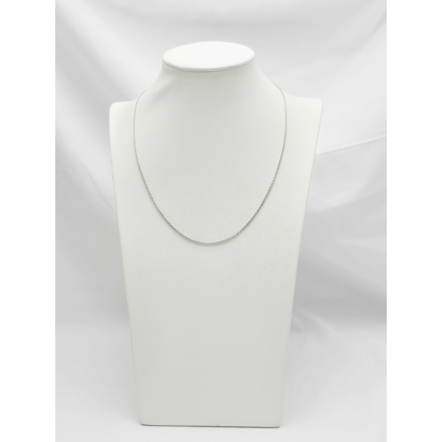 14K White Gold Cable Link Chain Necklace