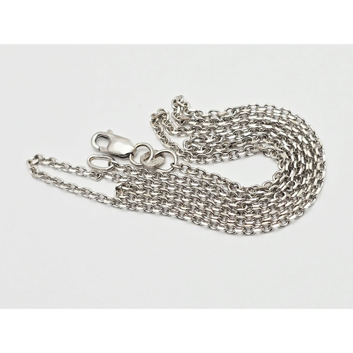14K White Gold Cable Link Chain Necklace