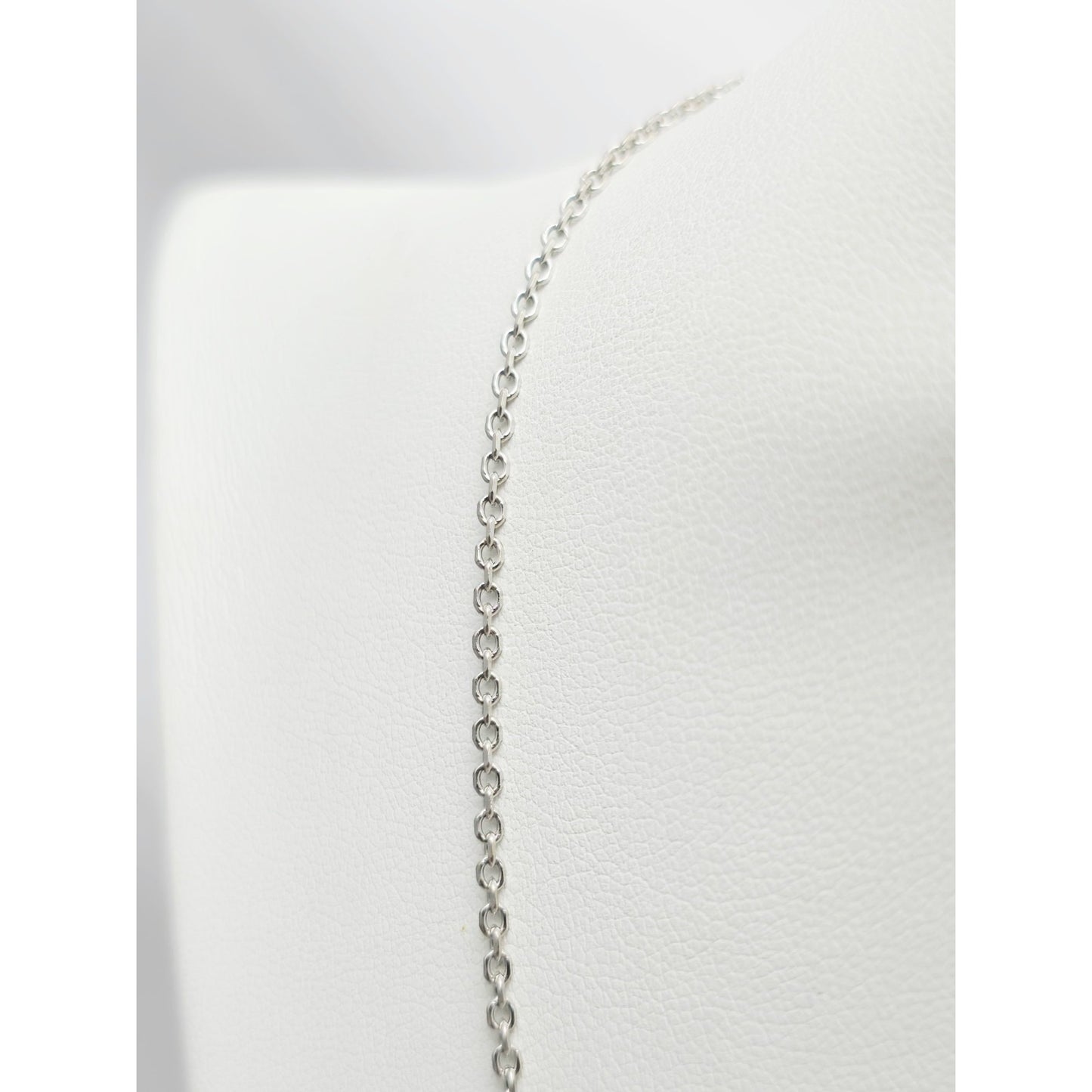 14K White Gold Cable Link Chain Necklace