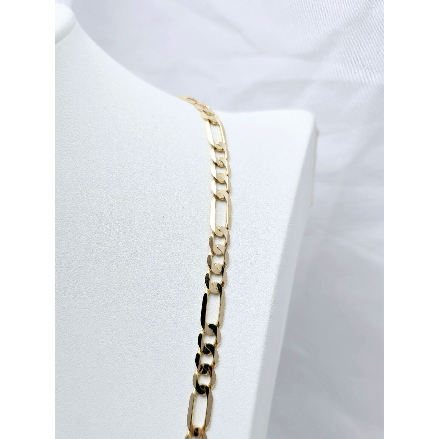 14K Yellow Gold Figaro Link Chain Necklace