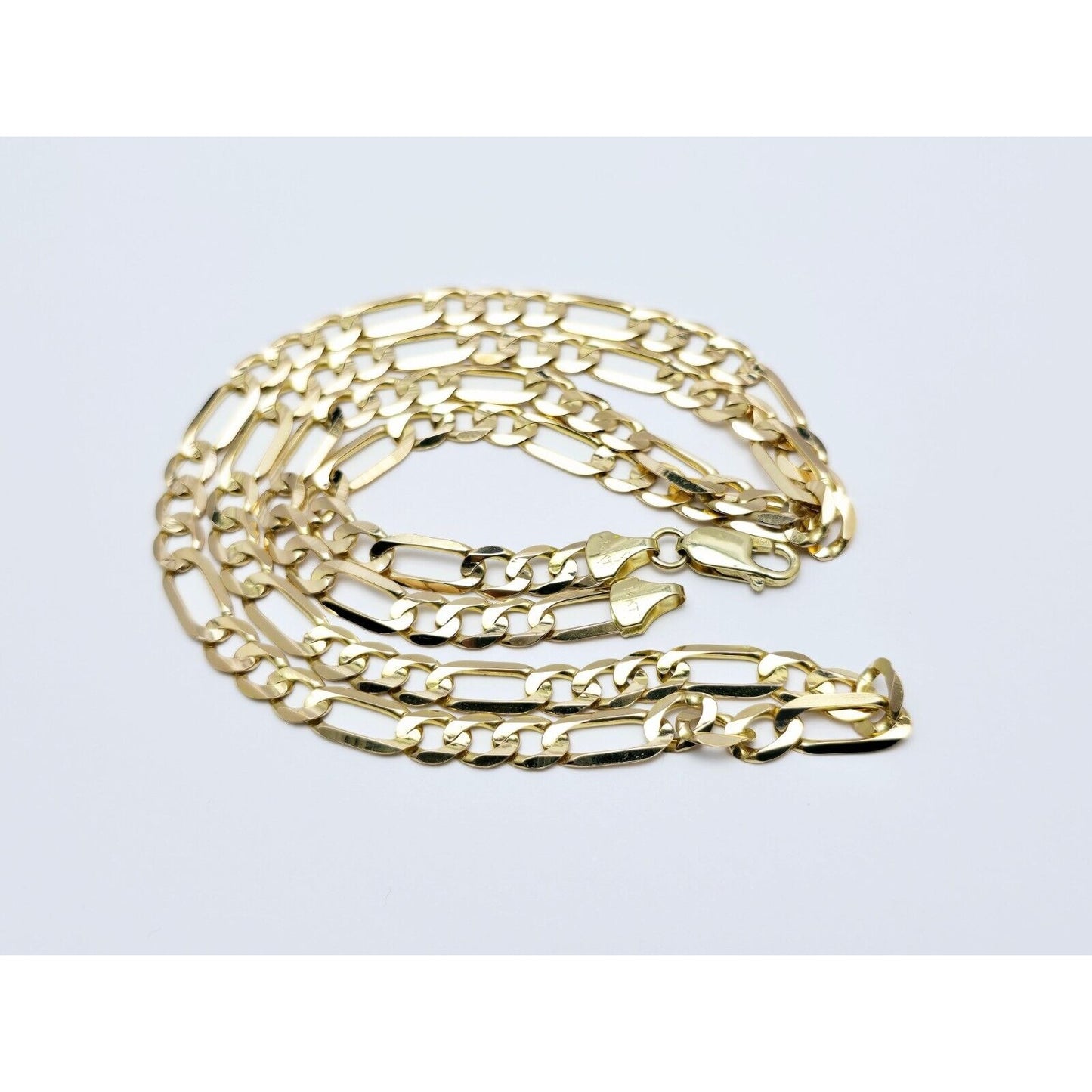 14K Yellow Gold Figaro Link Chain Necklace