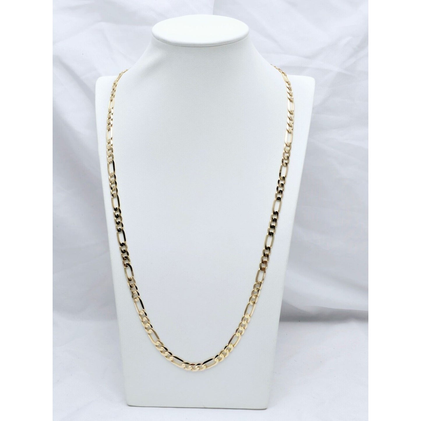 14K Yellow Gold Figaro Link Chain Necklace