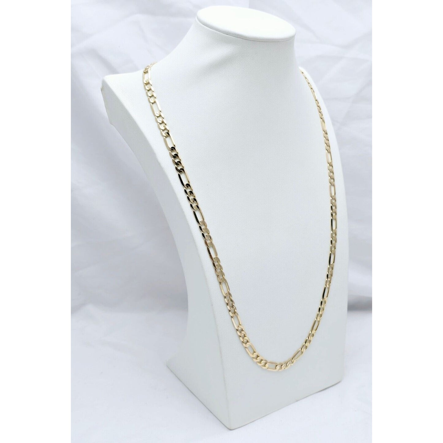 14K Yellow Gold Figaro Link Chain Necklace