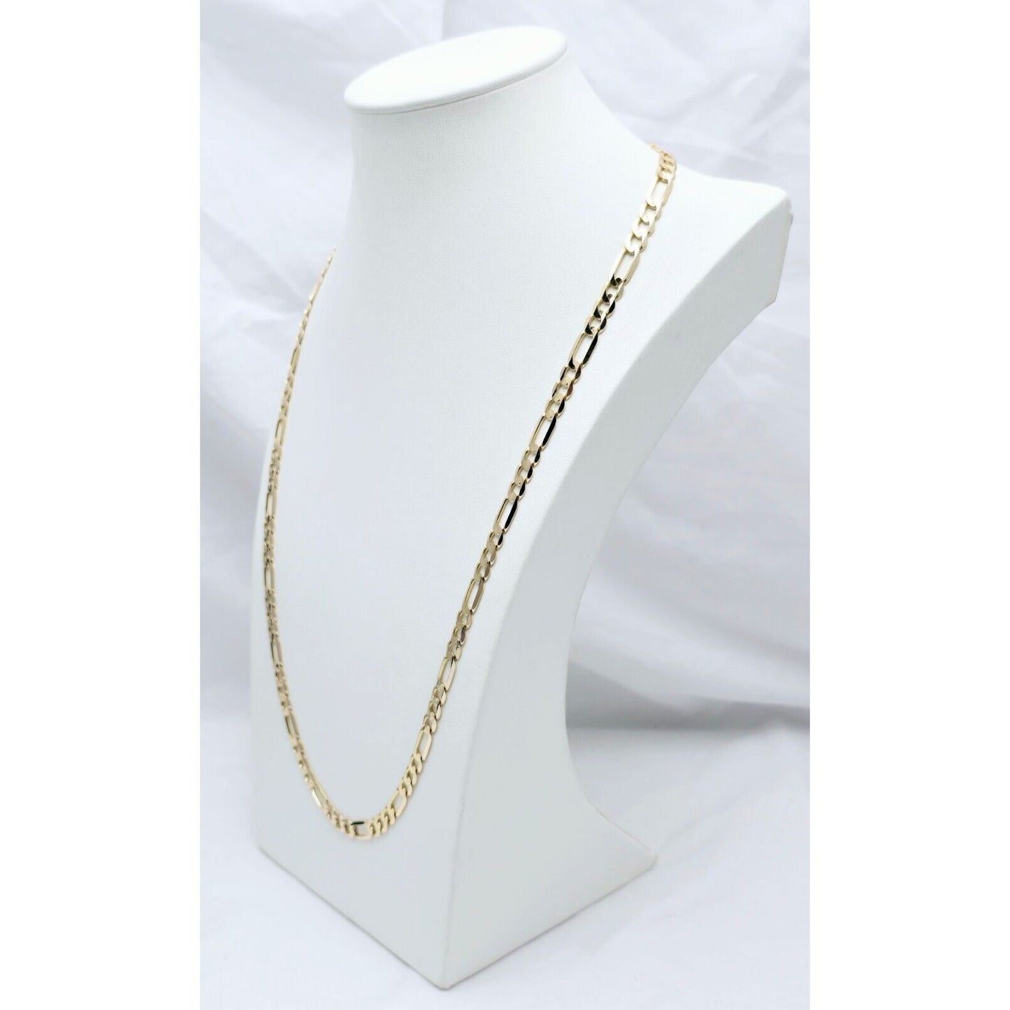 14K Yellow Gold Figaro Link Chain Necklace