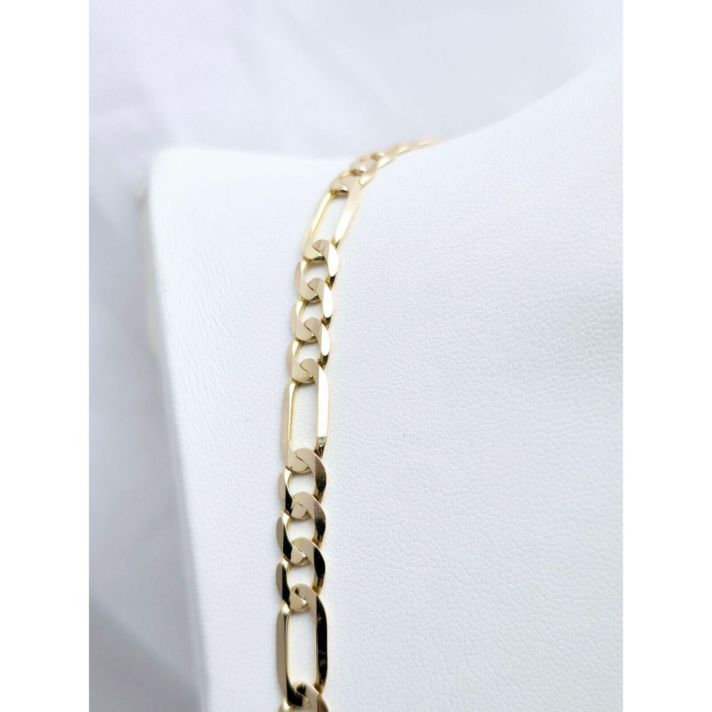 14K Yellow Gold Figaro Link Chain Necklace