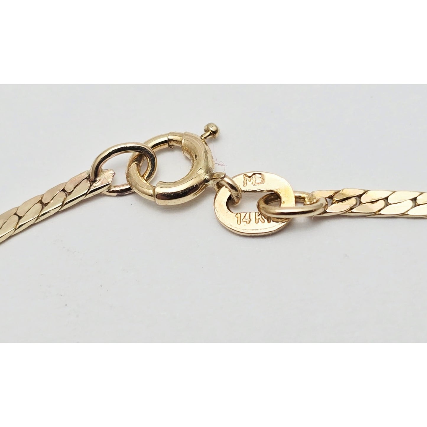 14K Yellow Gold Serpentine Link Chain Bracelet
