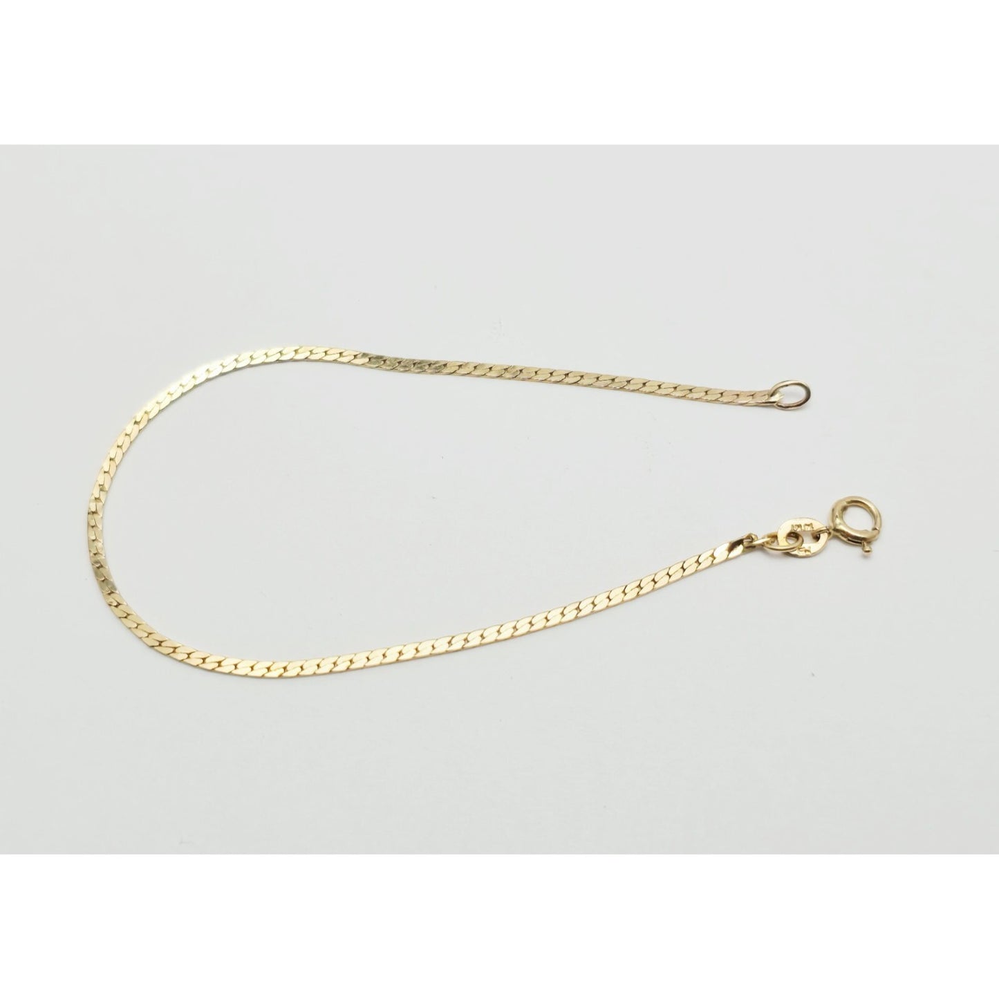 14K Yellow Gold Serpentine Link Chain Bracelet
