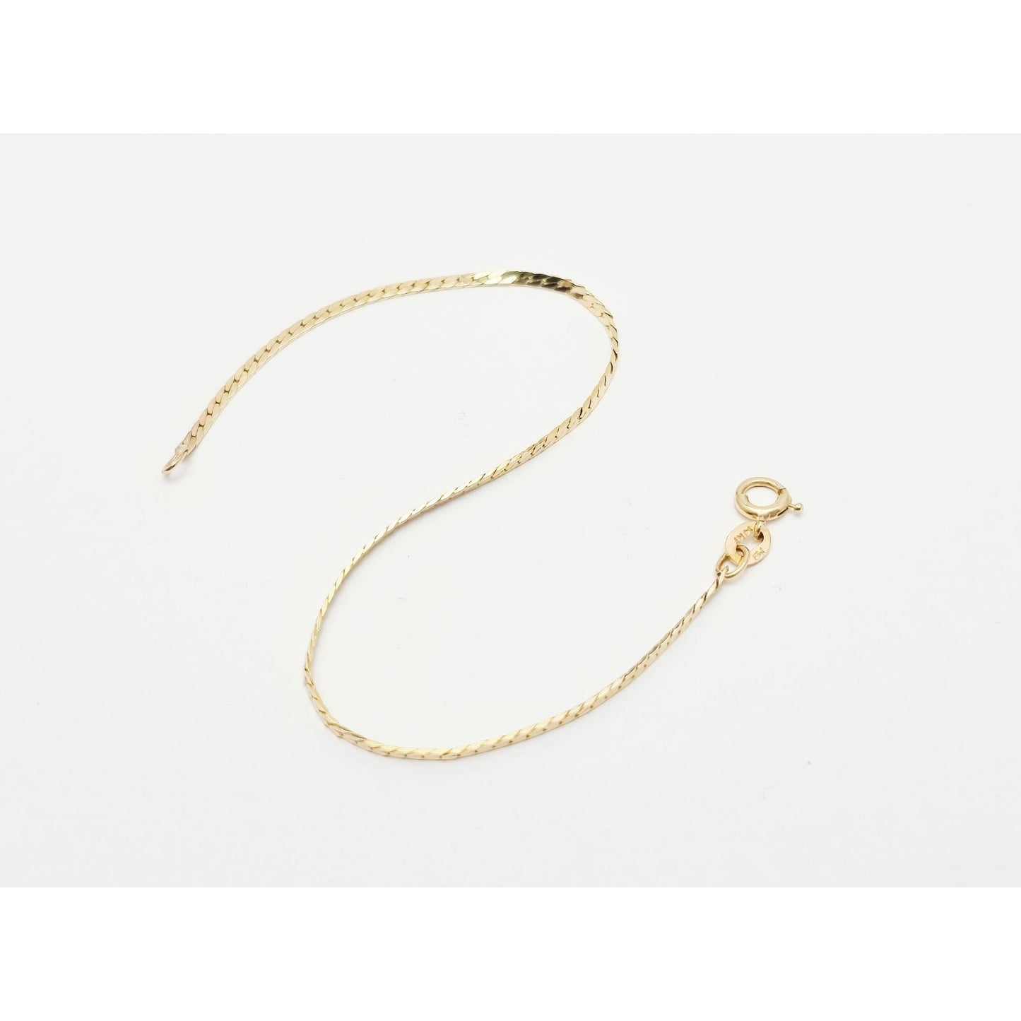 14K Yellow Gold Serpentine Link Chain Bracelet