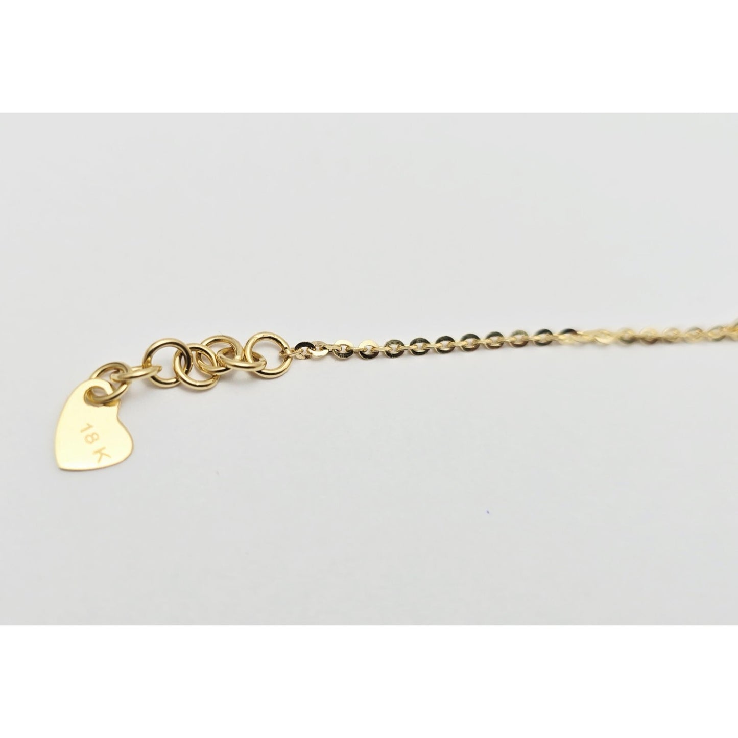 18K Yellow Gold Motion Enamel V Resizable Link Chain Bracelet