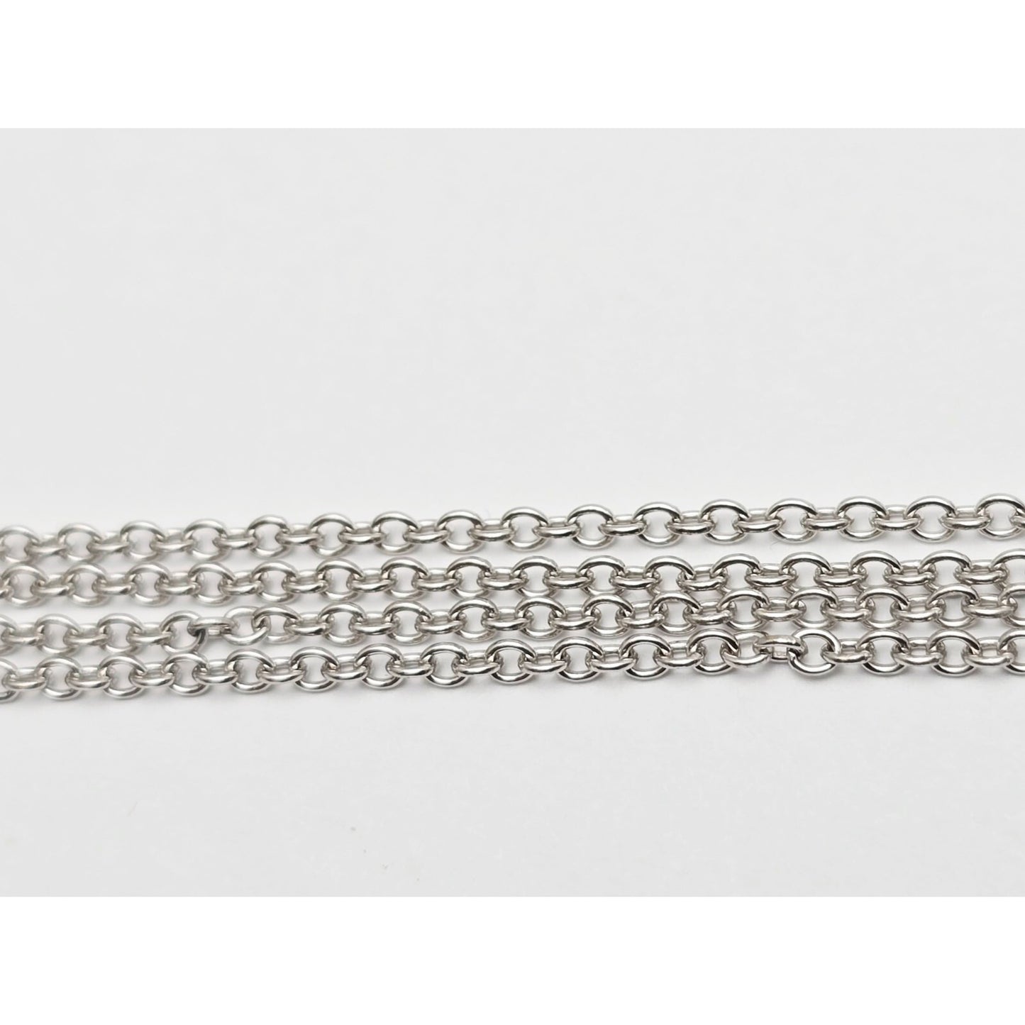 14K White Gold Cable Link Chain Necklace & Diamond Horseshoe Charm Pendant