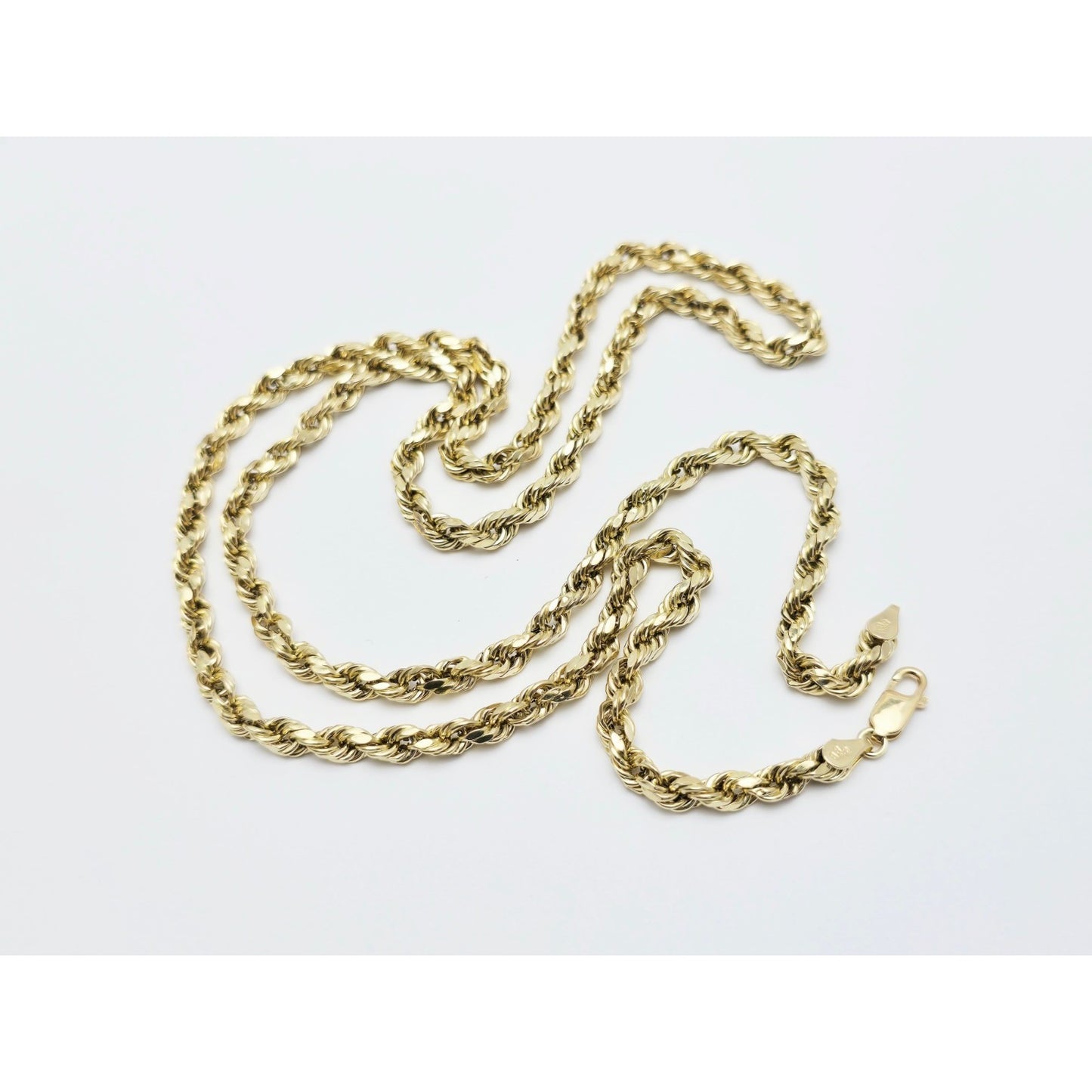 14K Yellow Gold Rope Chain Necklace