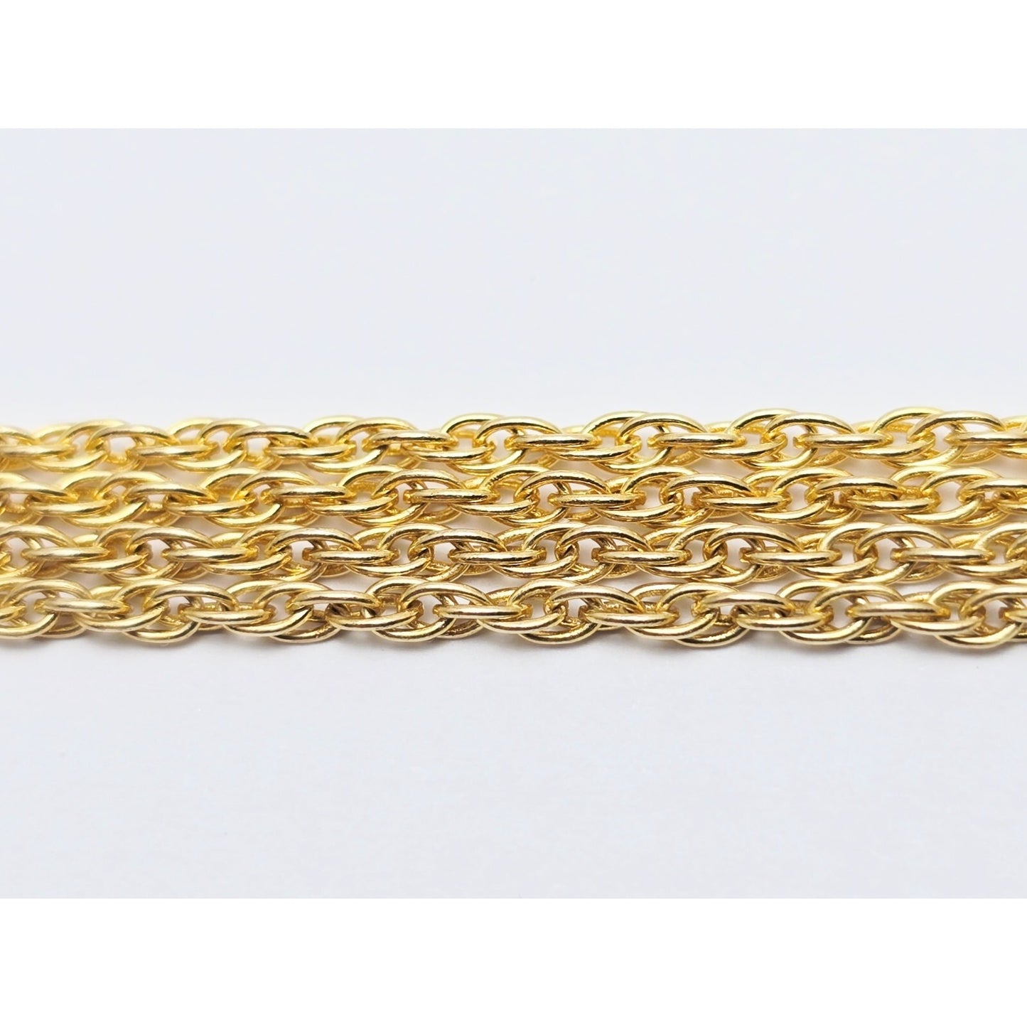 14K Yellow Gold Rope Mesh Link Chain Necklace