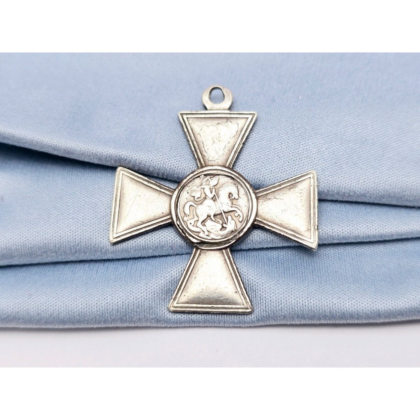 Russia Imperial Cross Of St. George Medal Order 641645 Sterling Silver