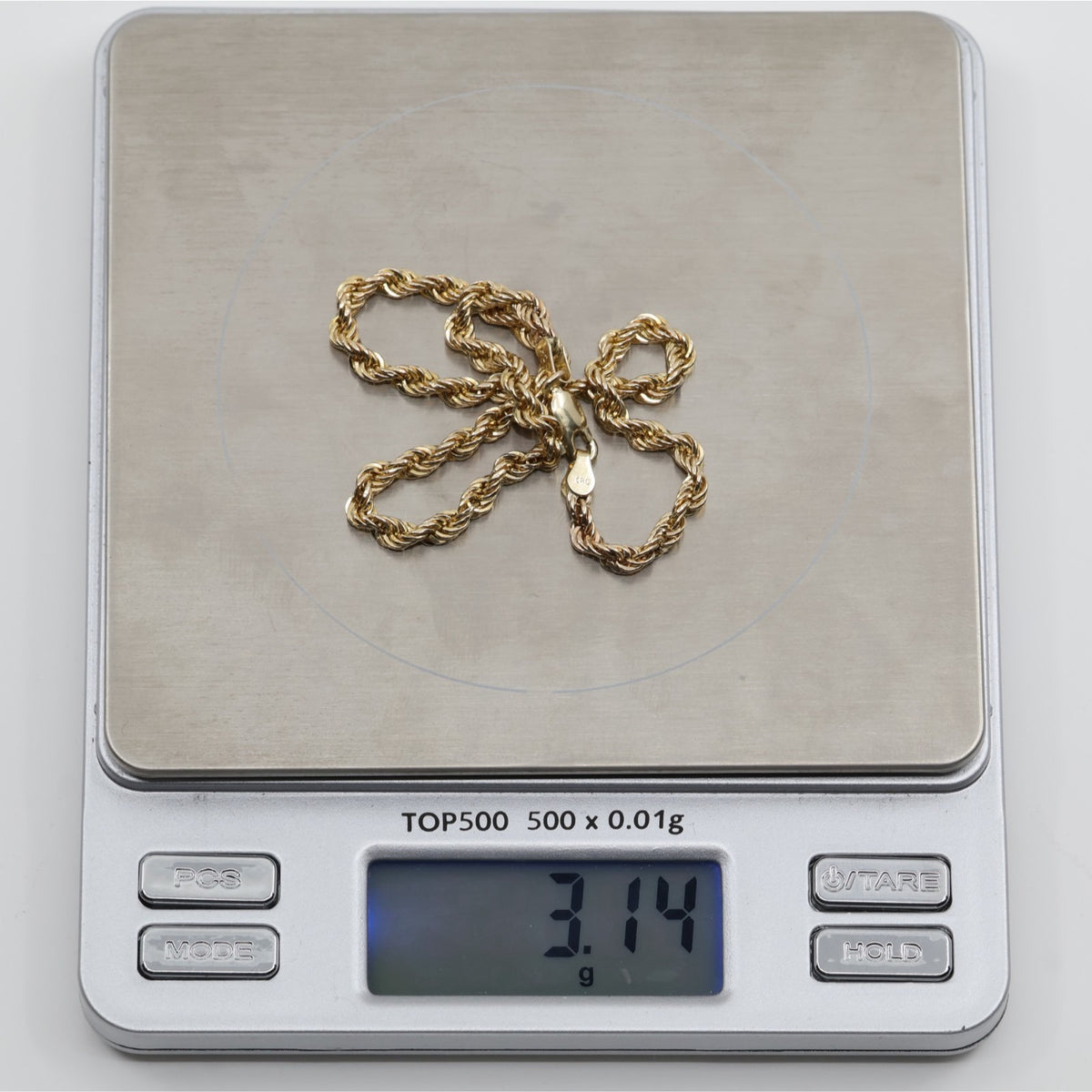 14K Yellow Gold Rope Anklet Bracelet