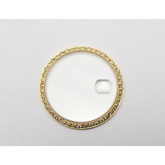 18K Gold 1ct Diamond Bezel for Rolex Datejust President 36mm & Sapphire Crystal
