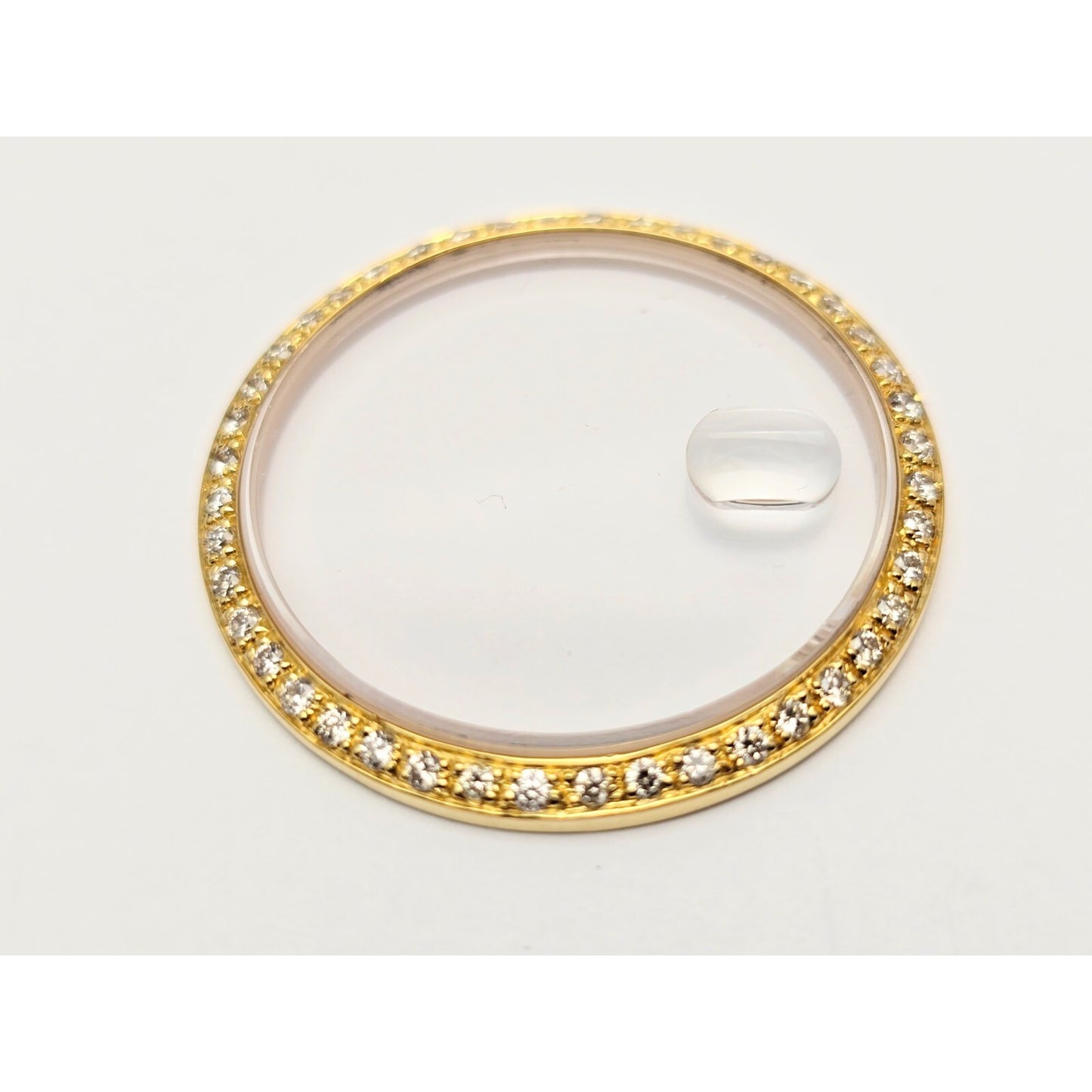 18K Gold 1ct Diamond Bezel for Rolex Datejust President 36mm & Sapphire Crystal