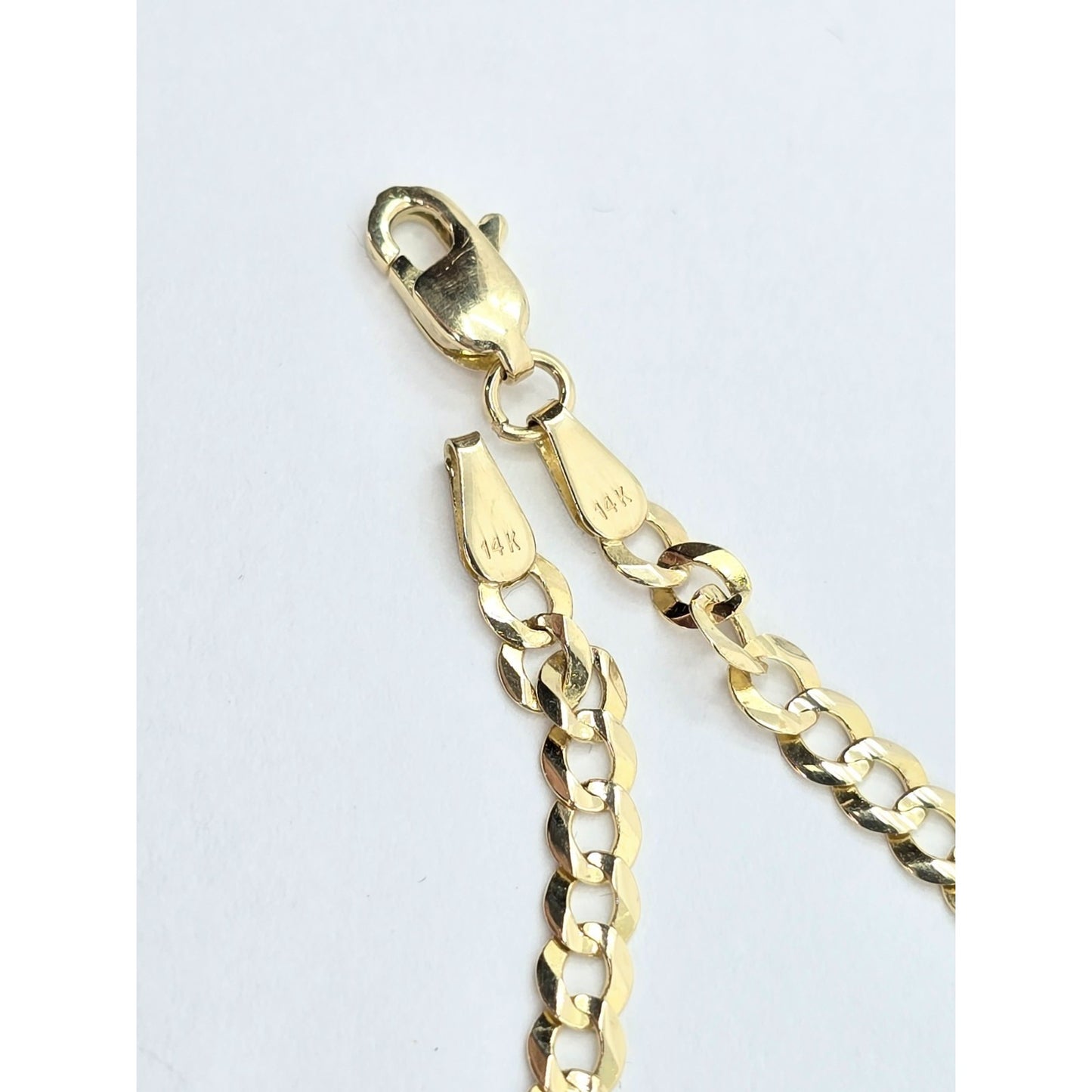 14K Yellow Gold Cuban Link ID Bracelet