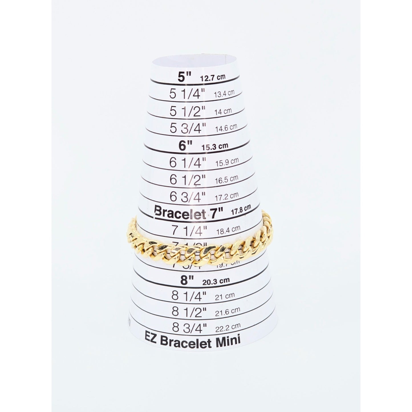 14K Yellow Gold Cuban Link Chain Bracelet