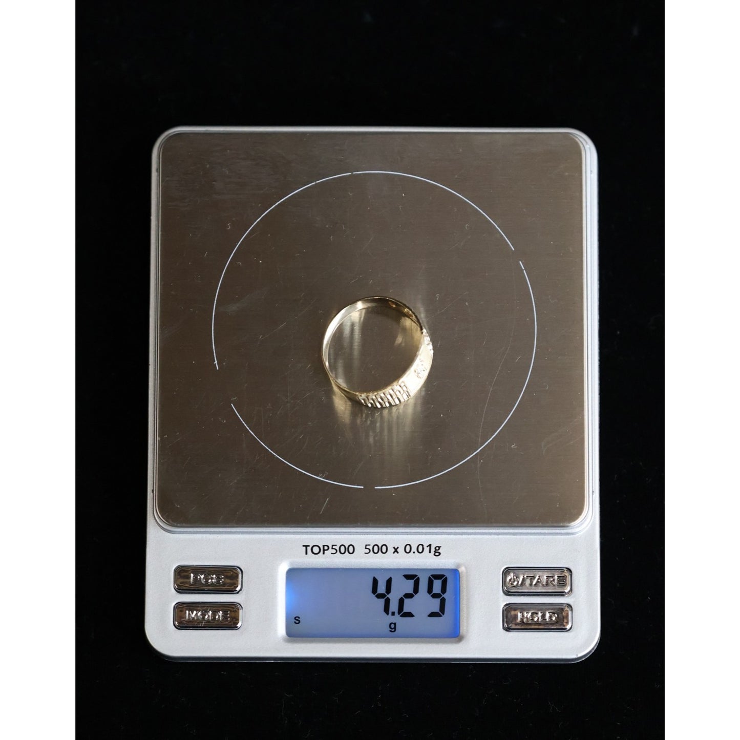 14K Yellow Gold Diamond Cut Saint Jude Ring