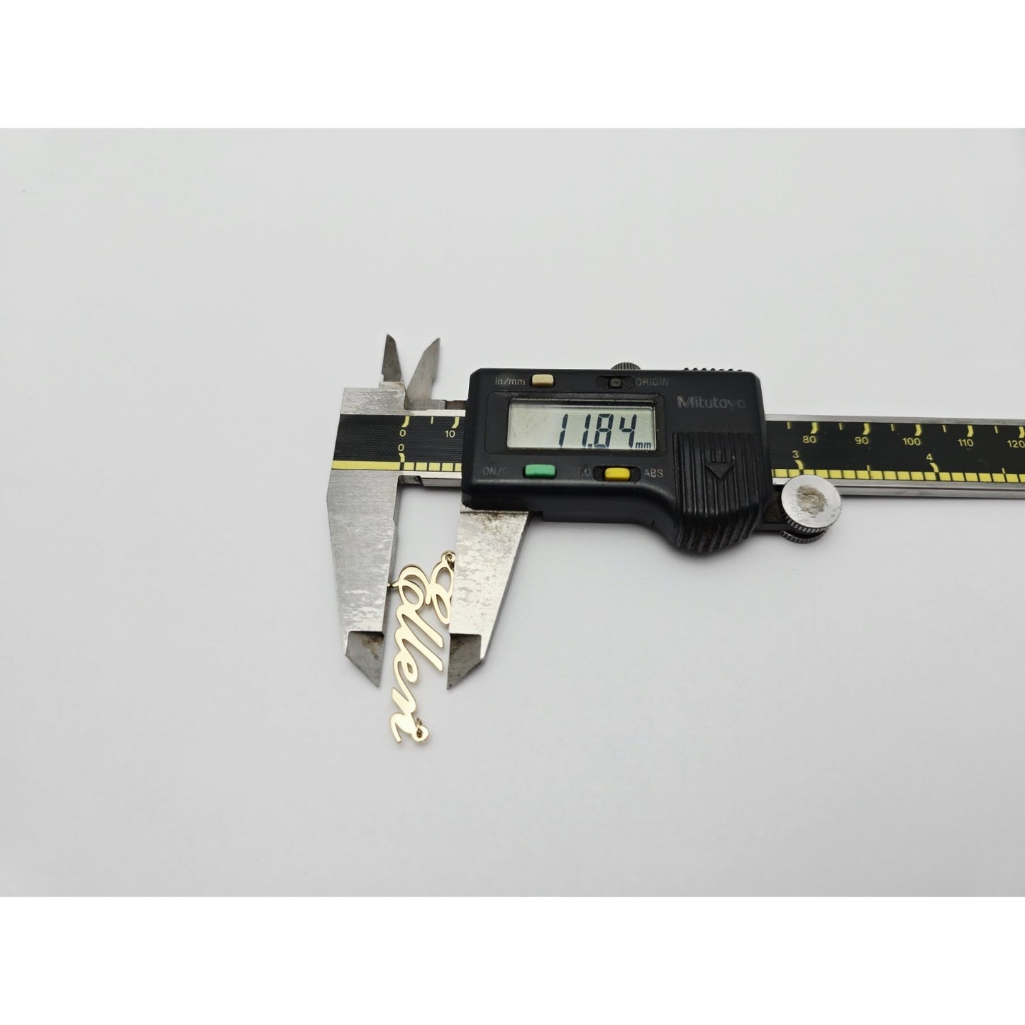 14K Yellow Gold Name Initial " Ellen " Charm Pendant