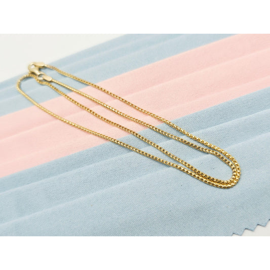 14K Yellow Gold Franco Link Chain Necklace Choker