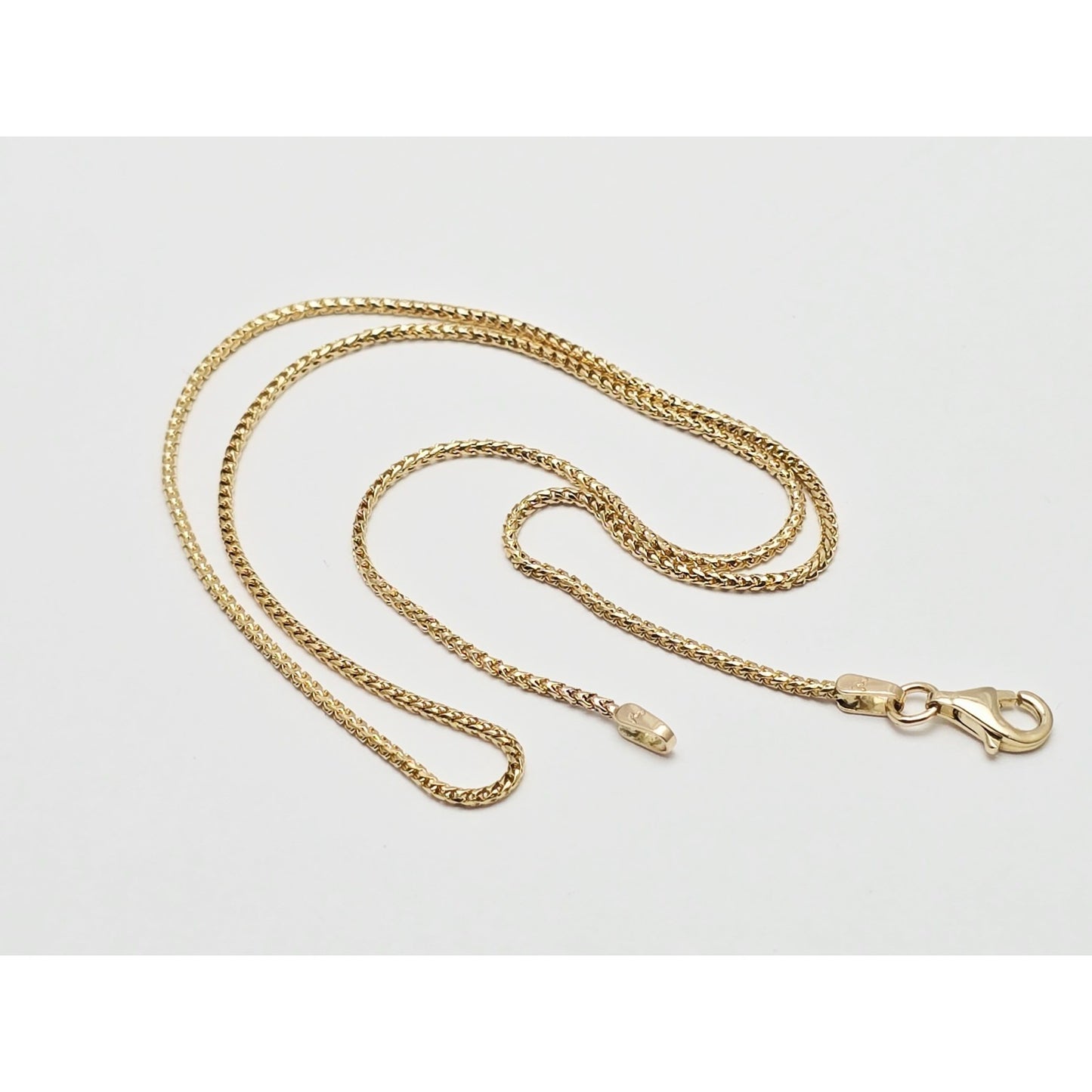 14K Yellow Gold Franco Link Chain Necklace Choker