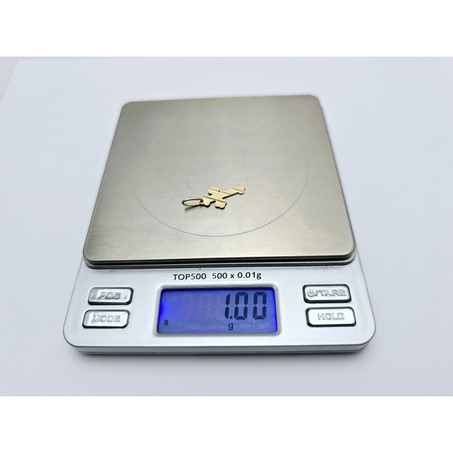 14K Yellow Gold Religious Italy Made Cross Charm Pendant