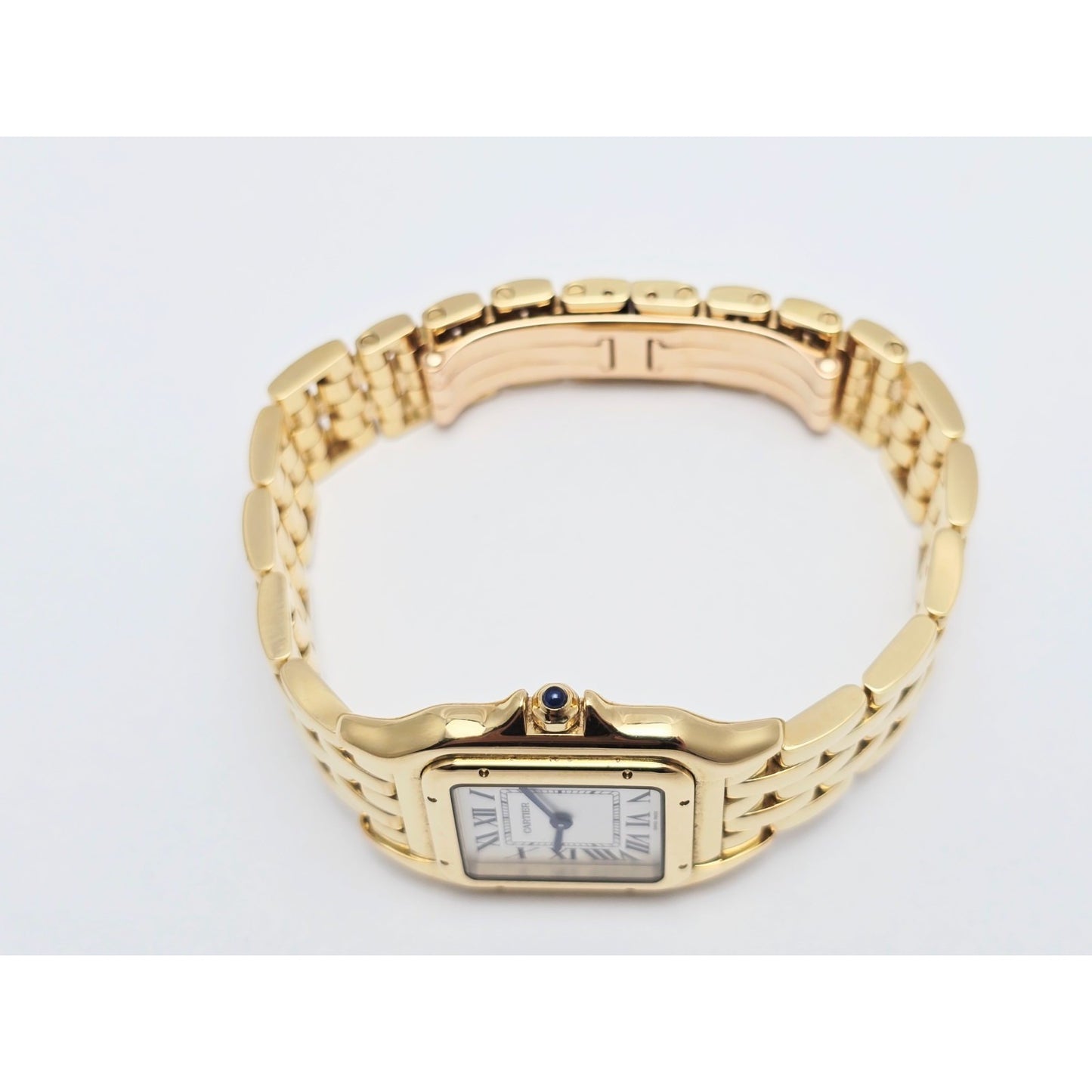 Cartier Panthere 18k Yellow Gold 27mm Silver Roman Dial WGPN0009 4014 Watch