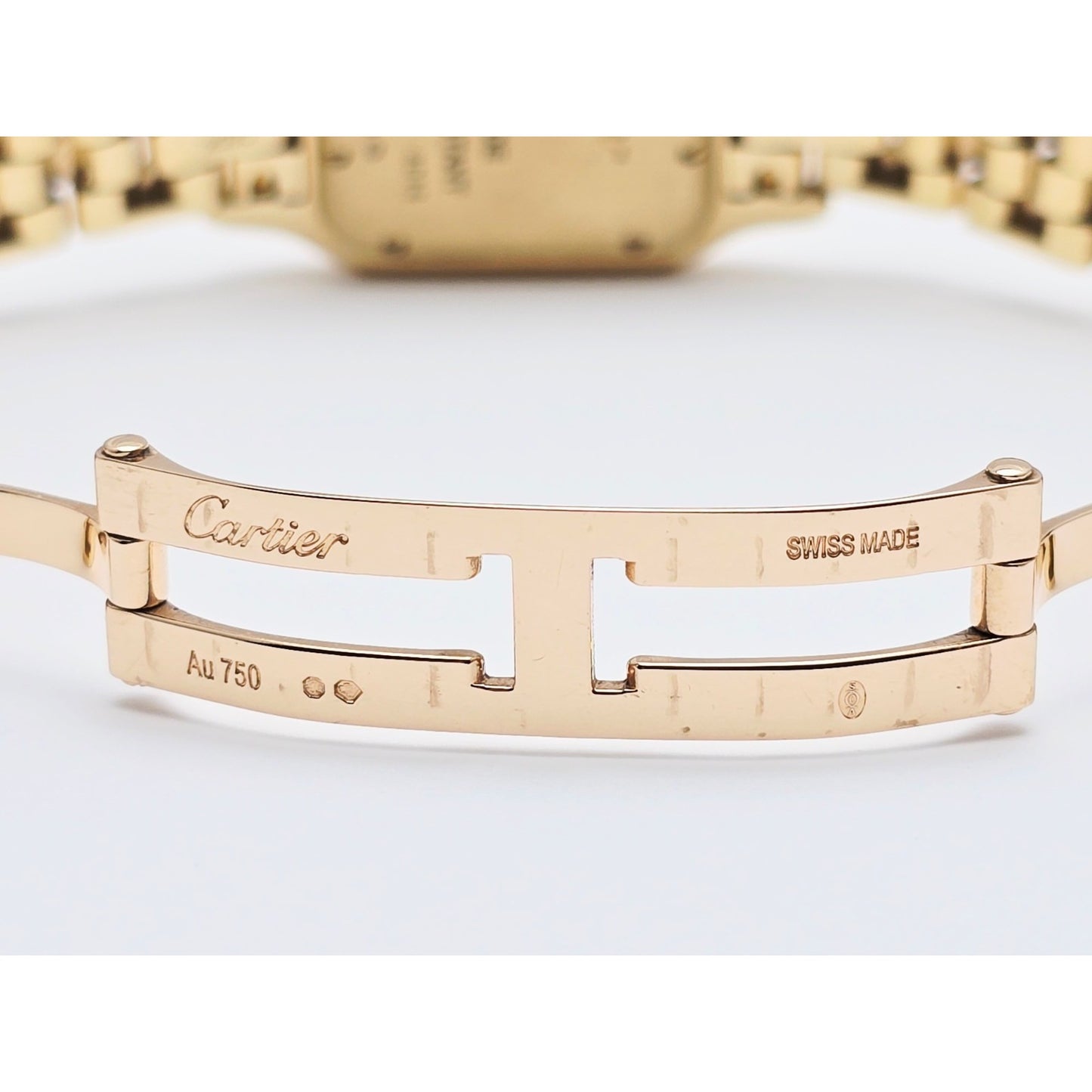 Cartier Panthere 18k Yellow Gold 27mm Silver Roman Dial WGPN0009 4014 Watch