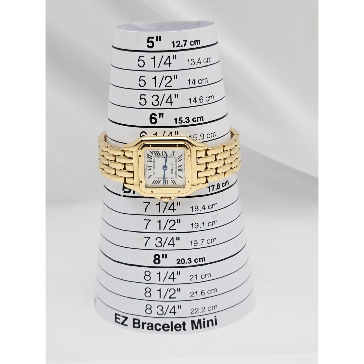 Cartier Panthere 18k Yellow Gold 27mm Silver Roman Dial WGPN0009 4014 Watch