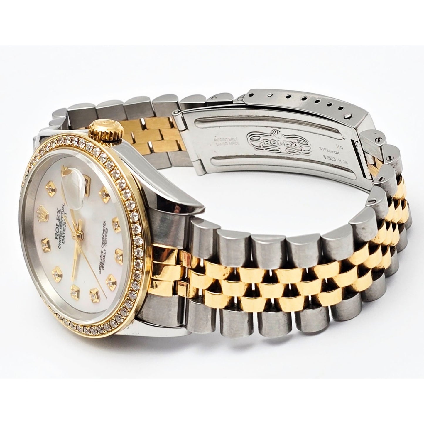 1996 Rolex 16233 36mm Mother of Pearl Dial Diamond Bezel 18K Jubilee & Steel