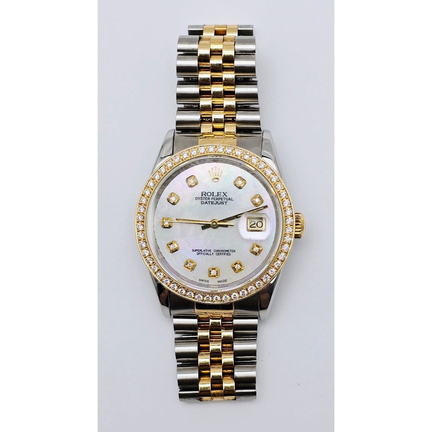 1996 Rolex 16233 36mm Mother of Pearl Dial Diamond Bezel 18K Jubilee & Steel