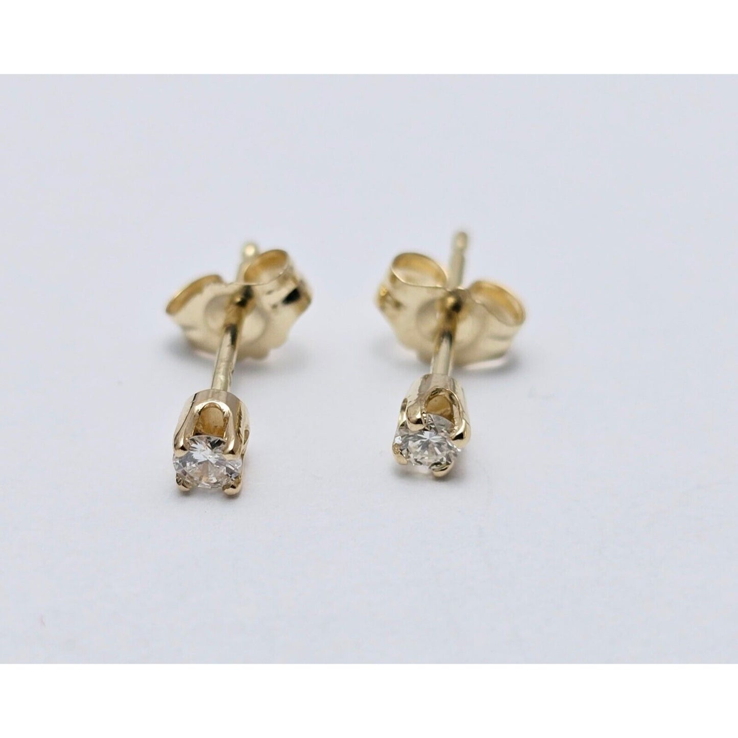14K Yellow Gold Dangle Drop Sun Diamond Jacket Stud Earrings