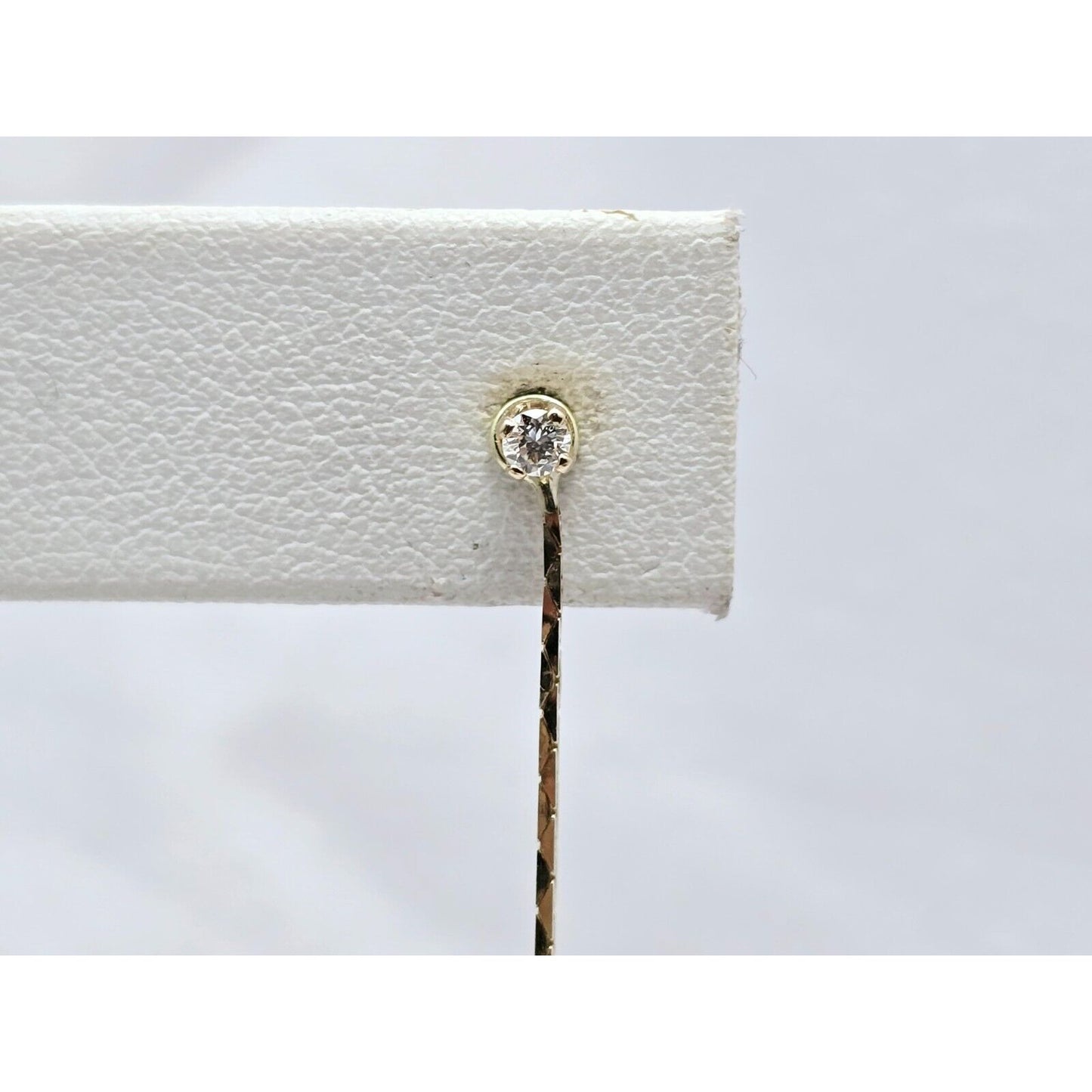 14K Yellow Gold Dangle Drop Sun Diamond Jacket Stud Earrings