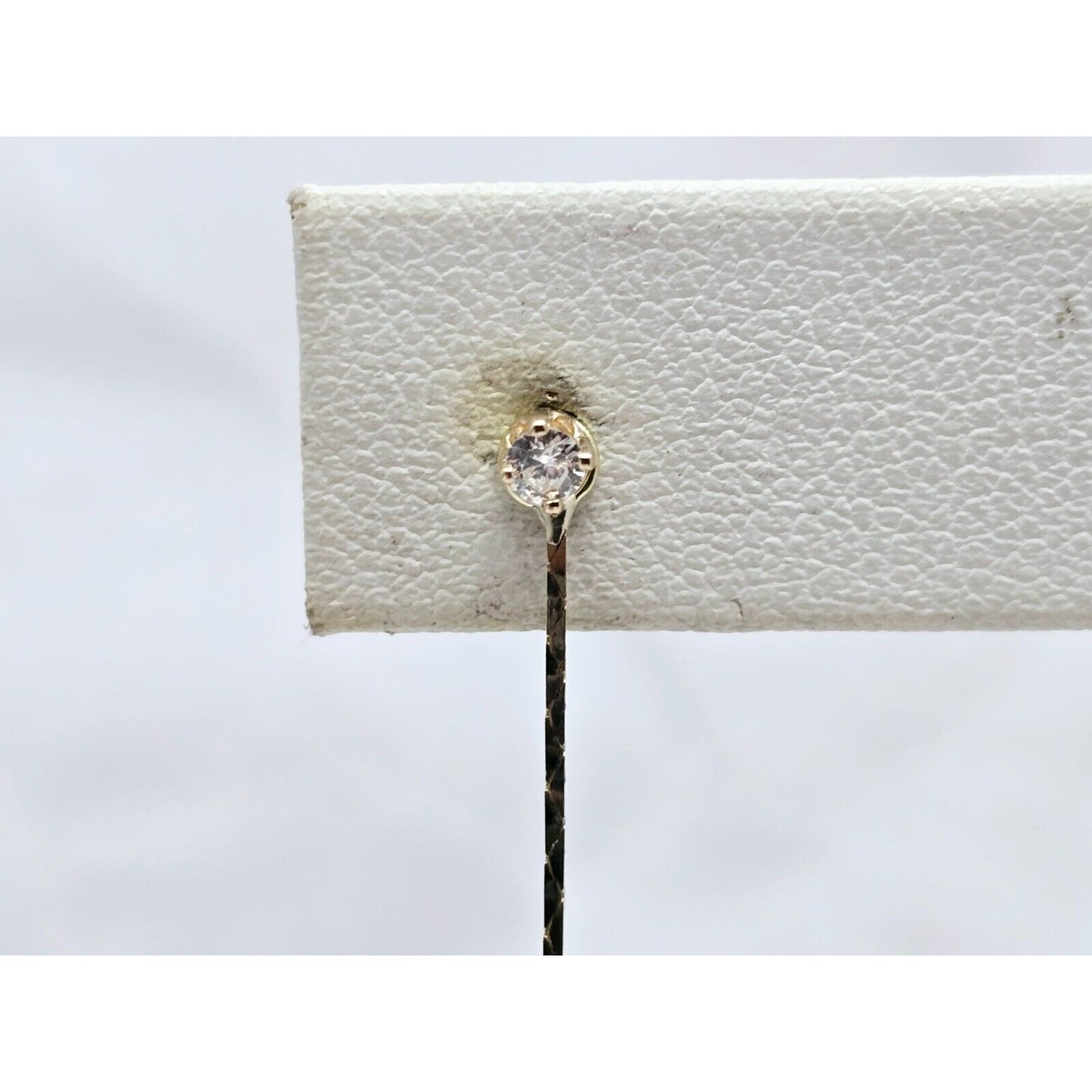 14K Yellow Gold Dangle Drop Sun Diamond Jacket Stud Earrings