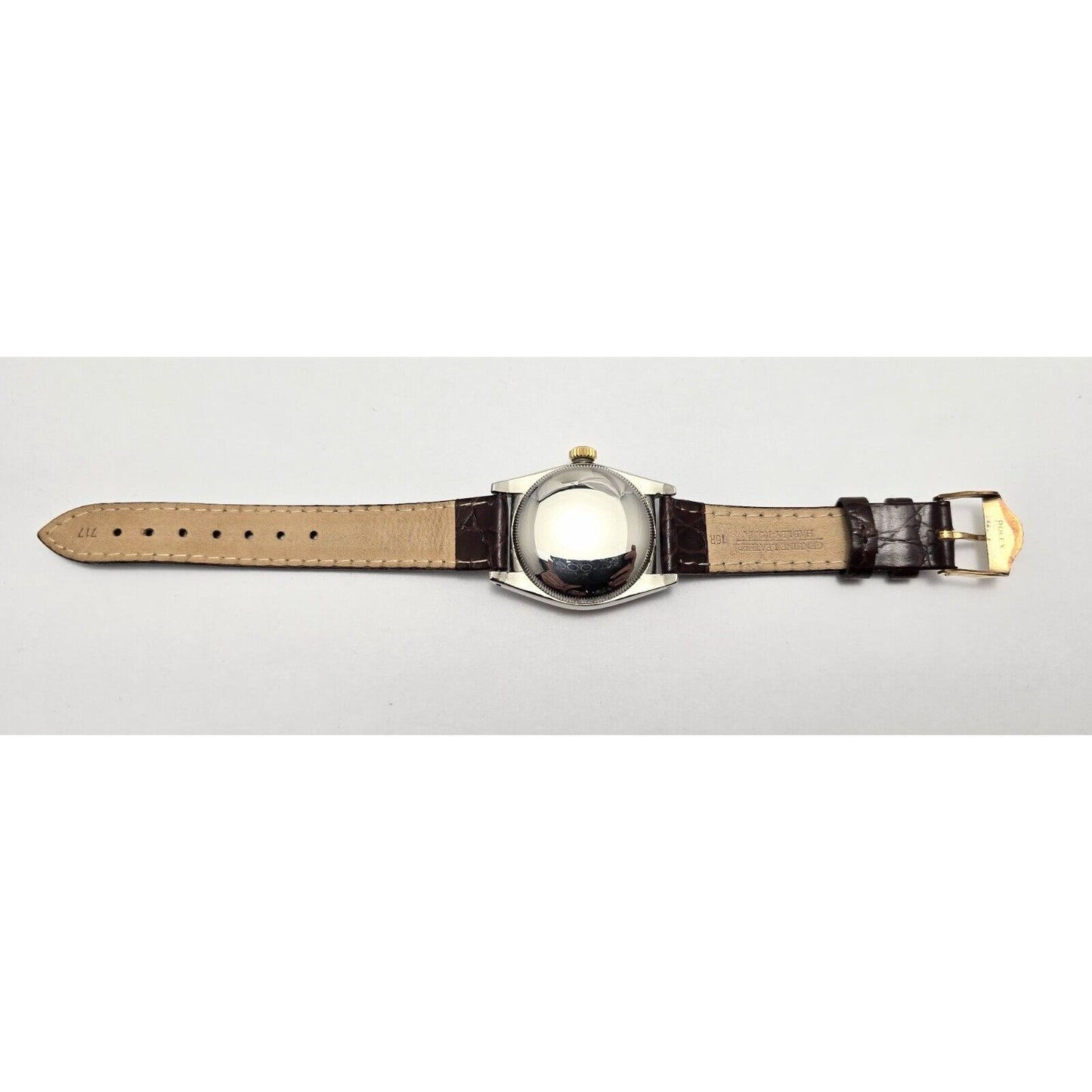 Vintage 1940s Rolex Oyster Perpetual 14K Gold & Steel 5052 5009 Bubbleback