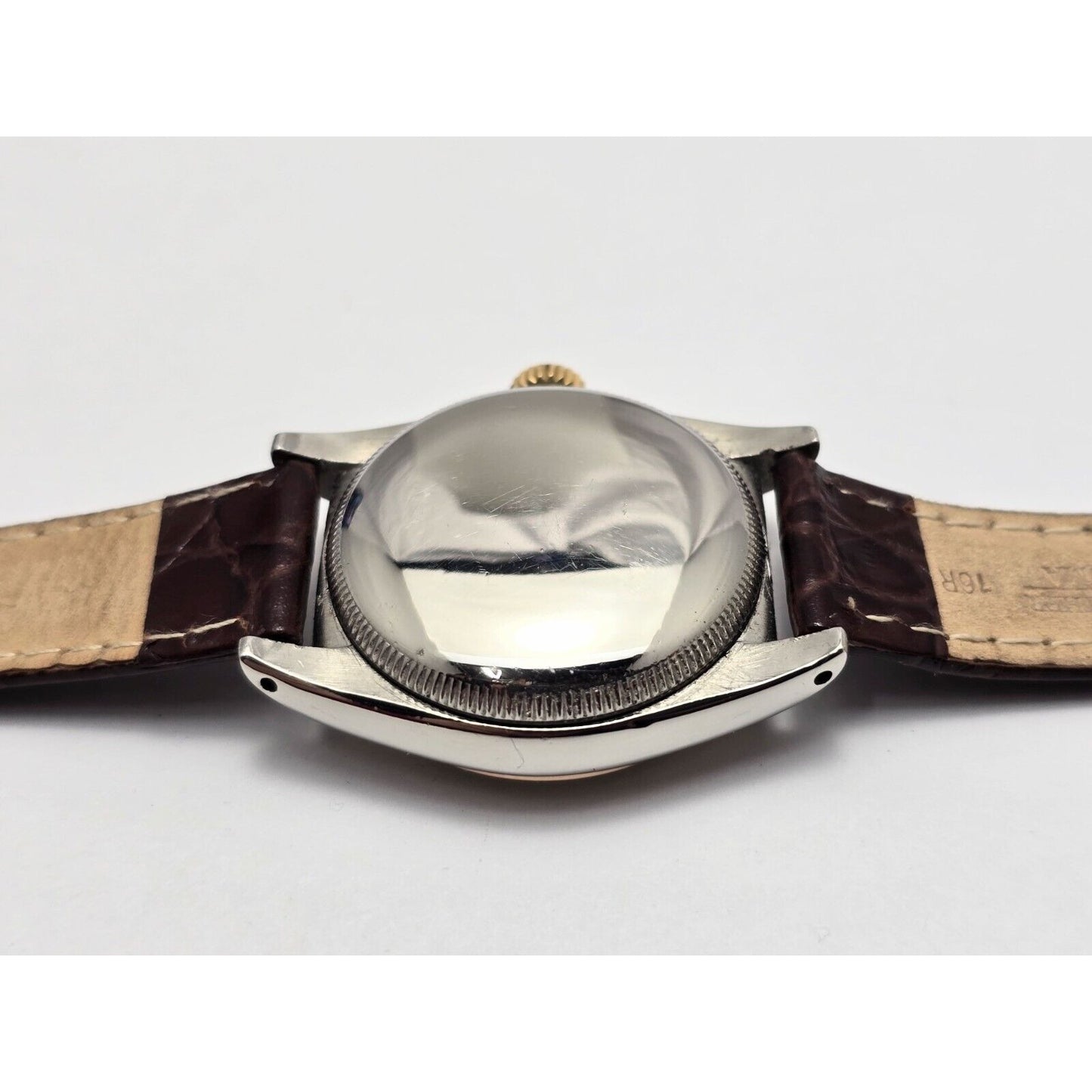 Vintage 1940s Rolex Oyster Perpetual 14K Gold & Steel 5052 5009 Bubbleback