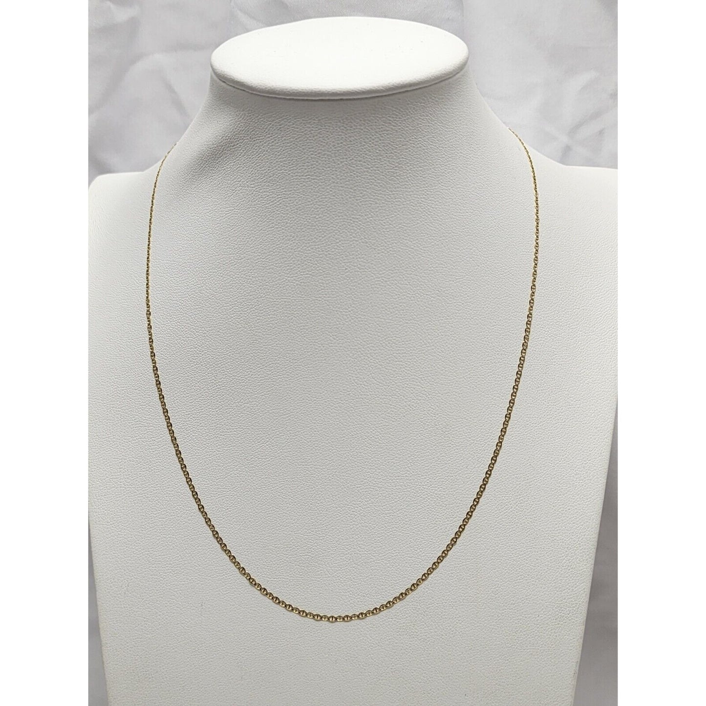 14K Two Tone Gold Diamond Cut Mariner Link Chain Necklace
